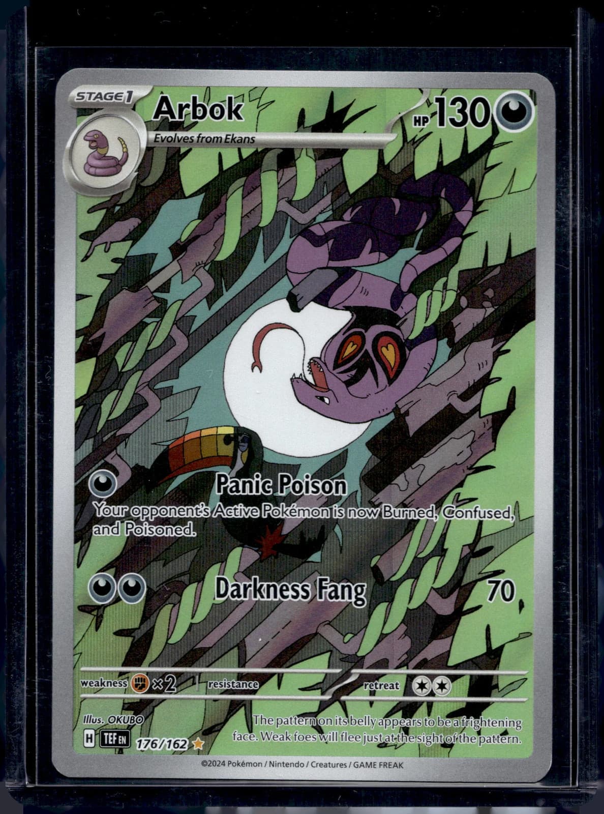 2024 Pokemon Temporal Forces Arbok Illustration Rare #176/162 B