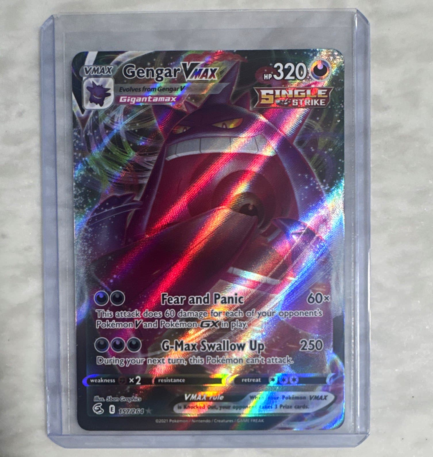 The Pokémon Company Gengar VMAX 157/264 Swsh08 Fusion Strike UR Holo EN