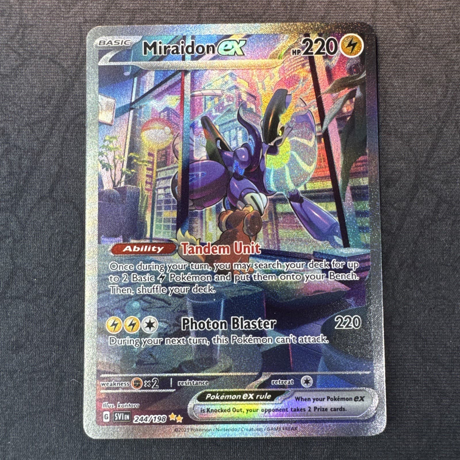 Miraidon ex 244/198 SV01: Scarlet & Violet Base Set Holo Pokemon