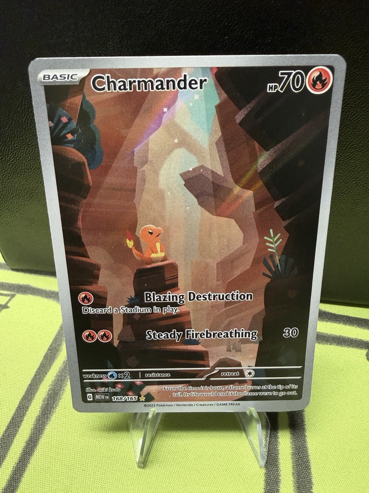 Scarlet & Violet Charmander Holo Full Art Card 168/165 Sv: Scarlet & Violet 151