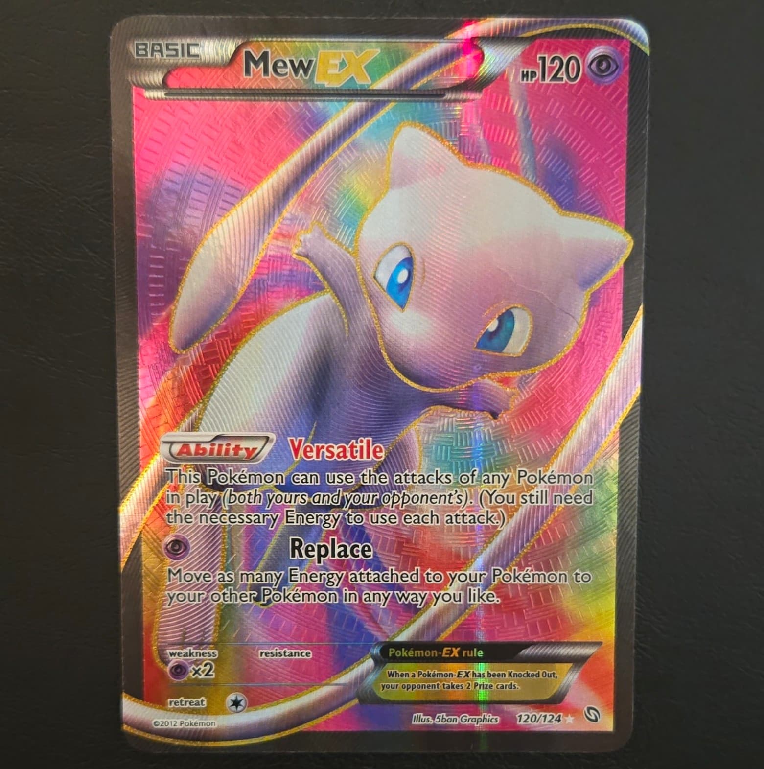 The Pokémon Company Mew EX 120/124 Dragons Exalted Full Art Holo EN