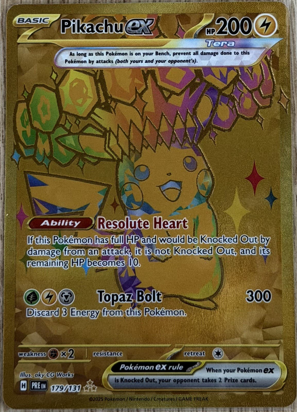 Pikachu ex 179/131 Sv: Prismatic Evolutions Hyper Rare Holo English
