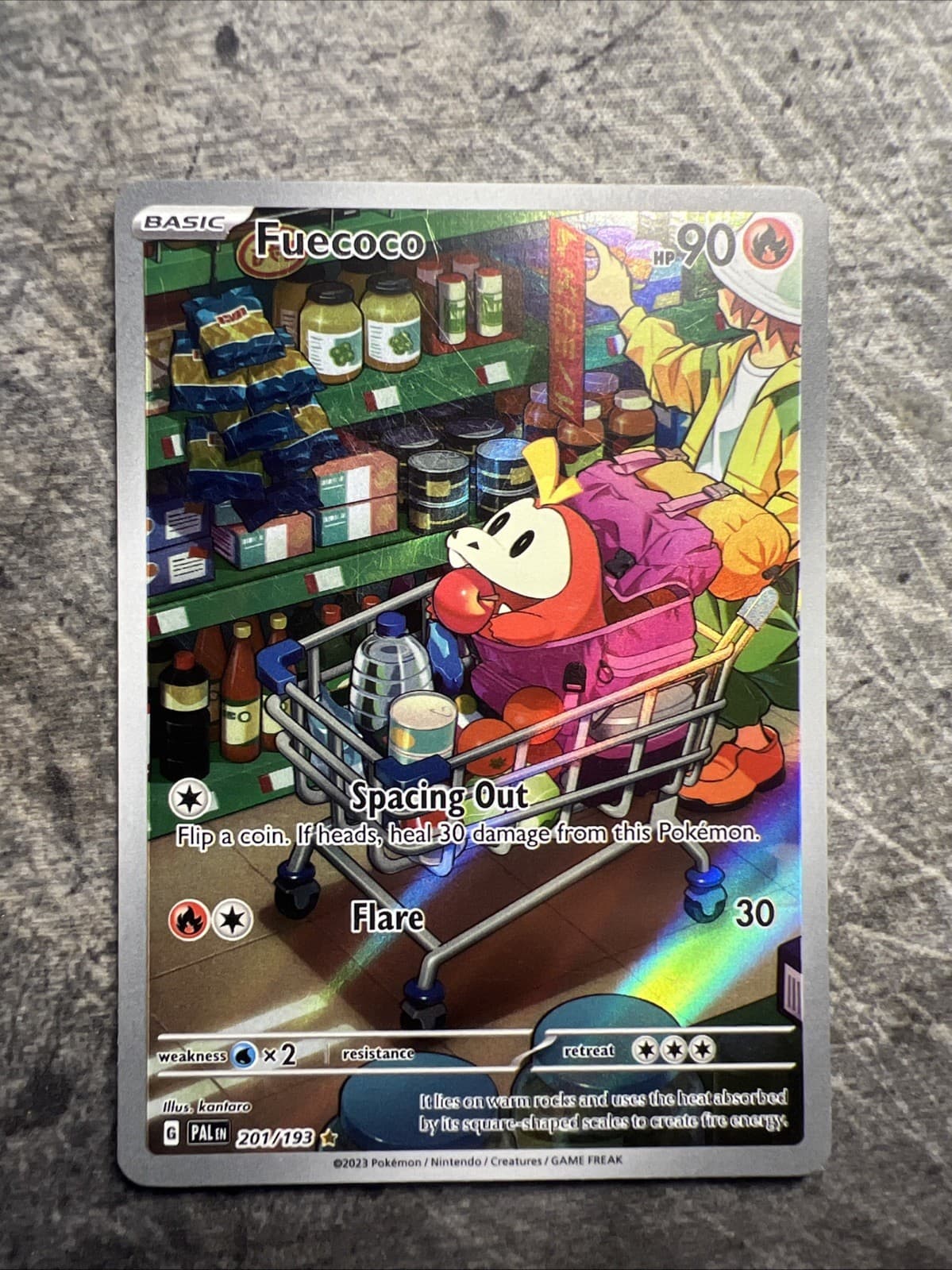 Fuecoco - Illustration Rare SV02: Paldea Evolved 201/193 NM