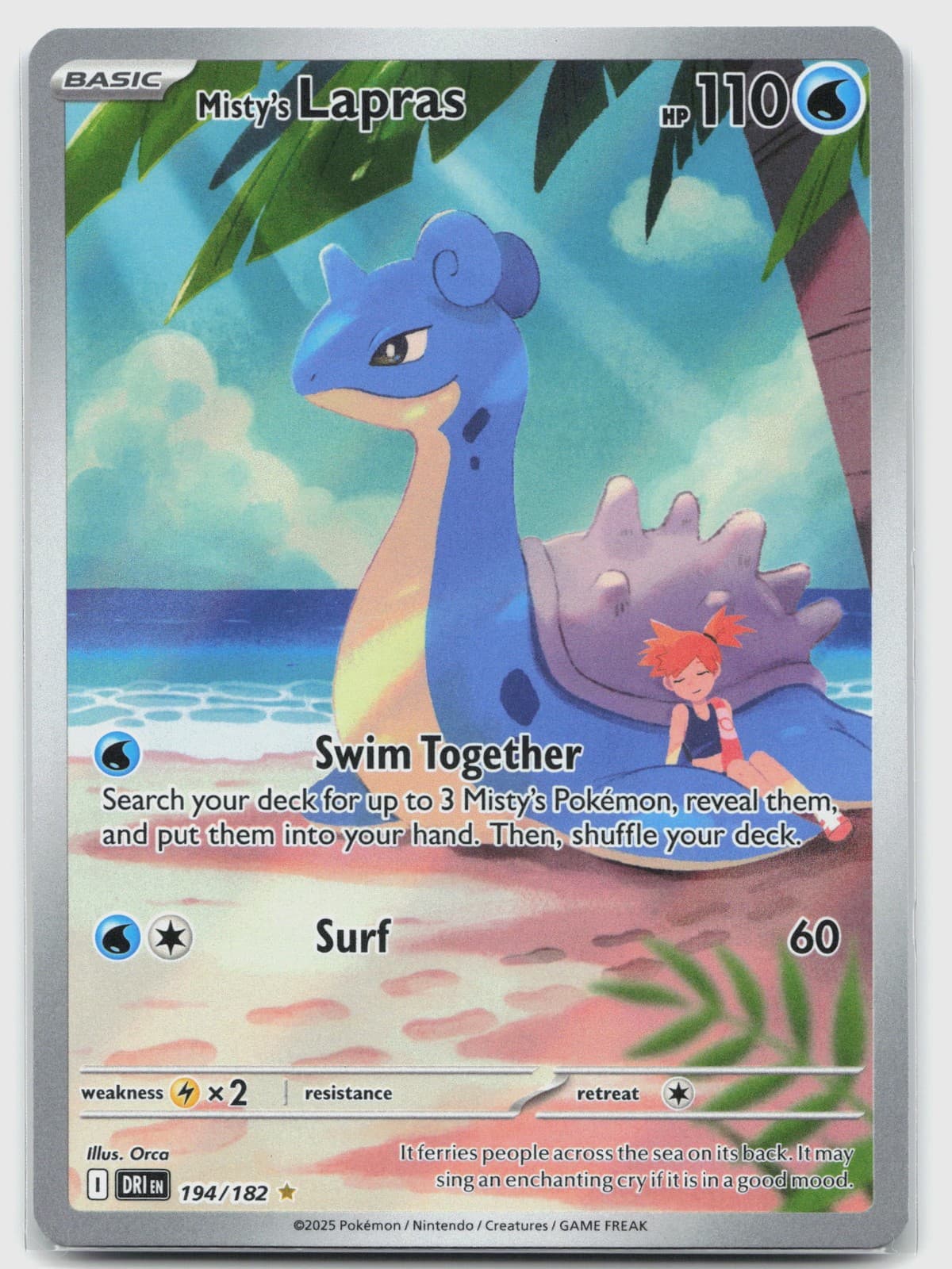 Misty's Lapras 194/182 (NM) - Destined Rivals - Illustration Rare - Pokemon TCG