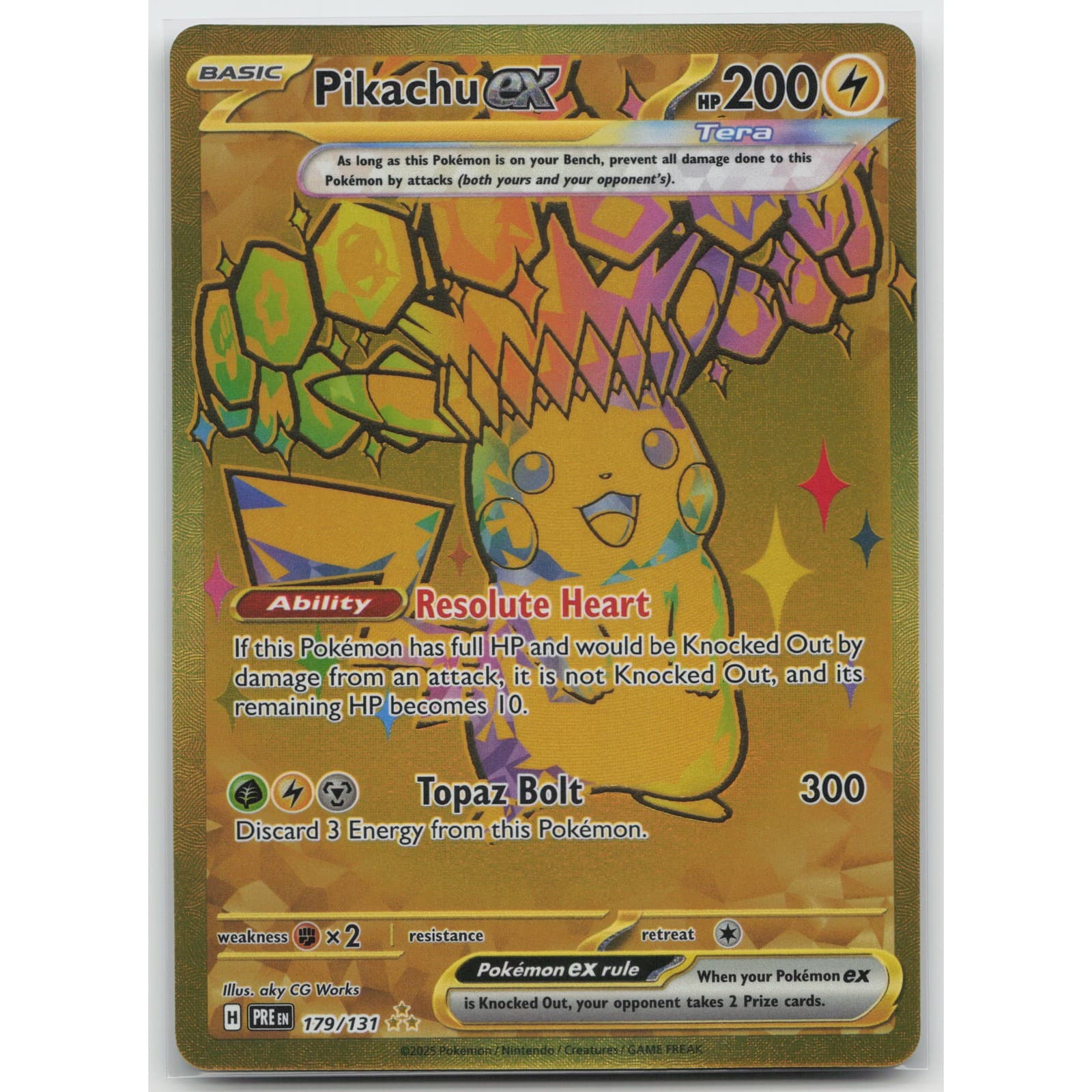 Pikachu ex Holo Prismatic Evolutions 179/131 Hyper Rare NM Pokemon