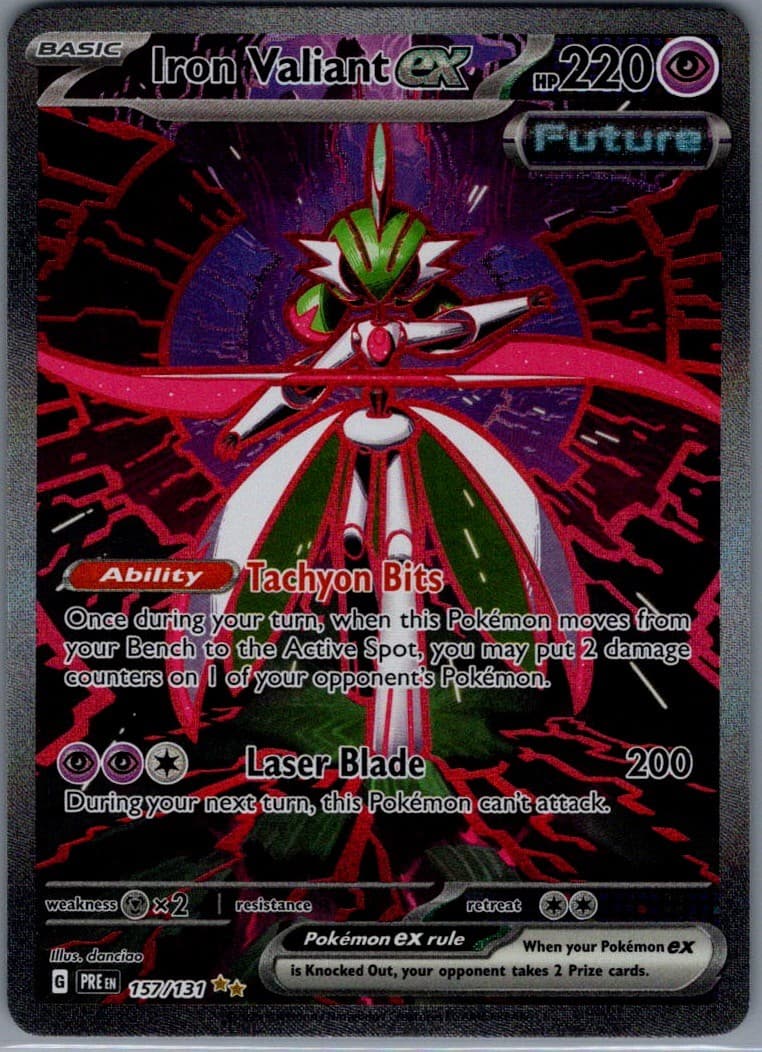 Iron Valiant ex Special Illustration Rare SV: Prismatic Evolutions 157/131 NM