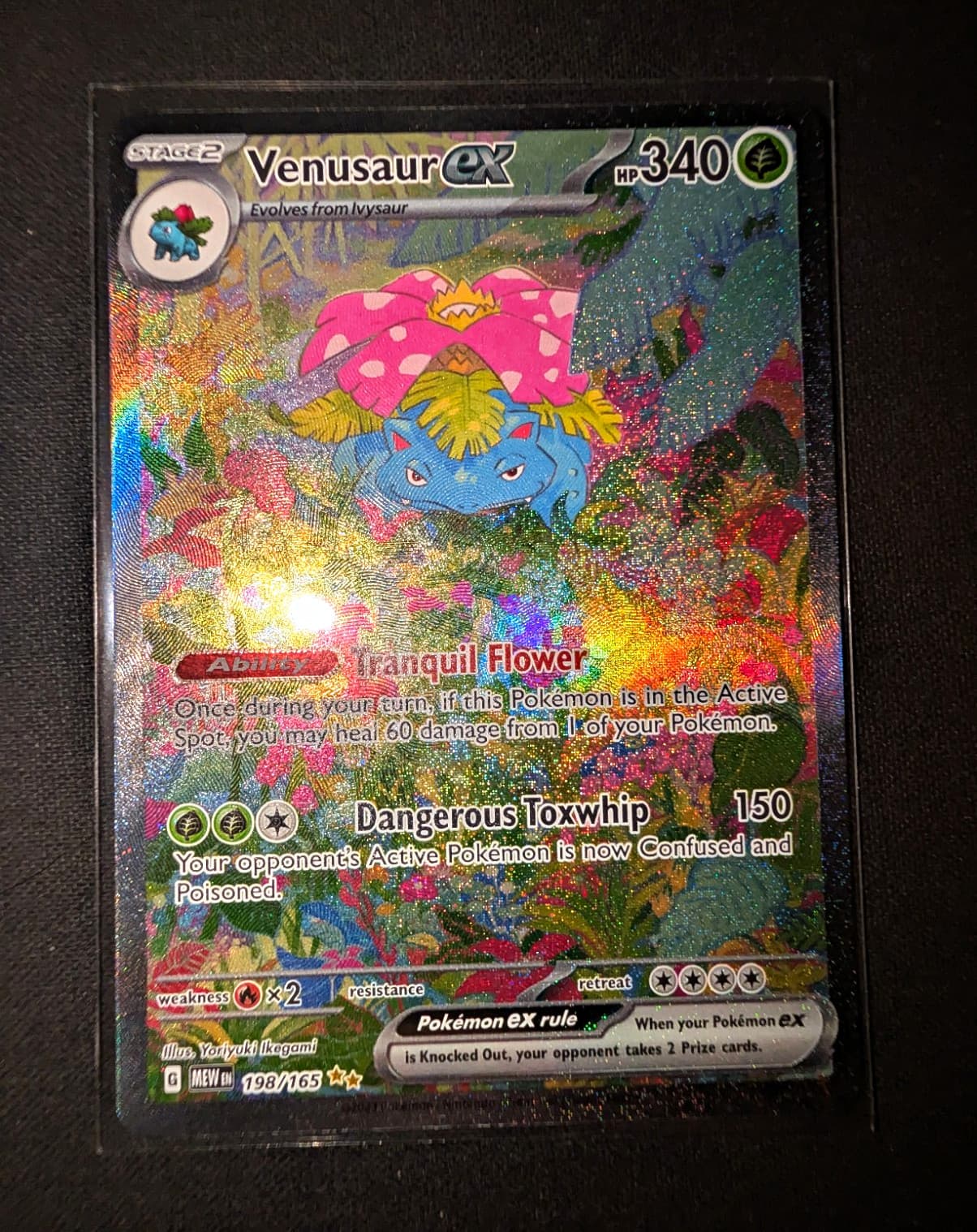 Pokemon TCG Venusaur ex 198/165 SV Scarlet & Violet 151 Full Art Holo 340 HP