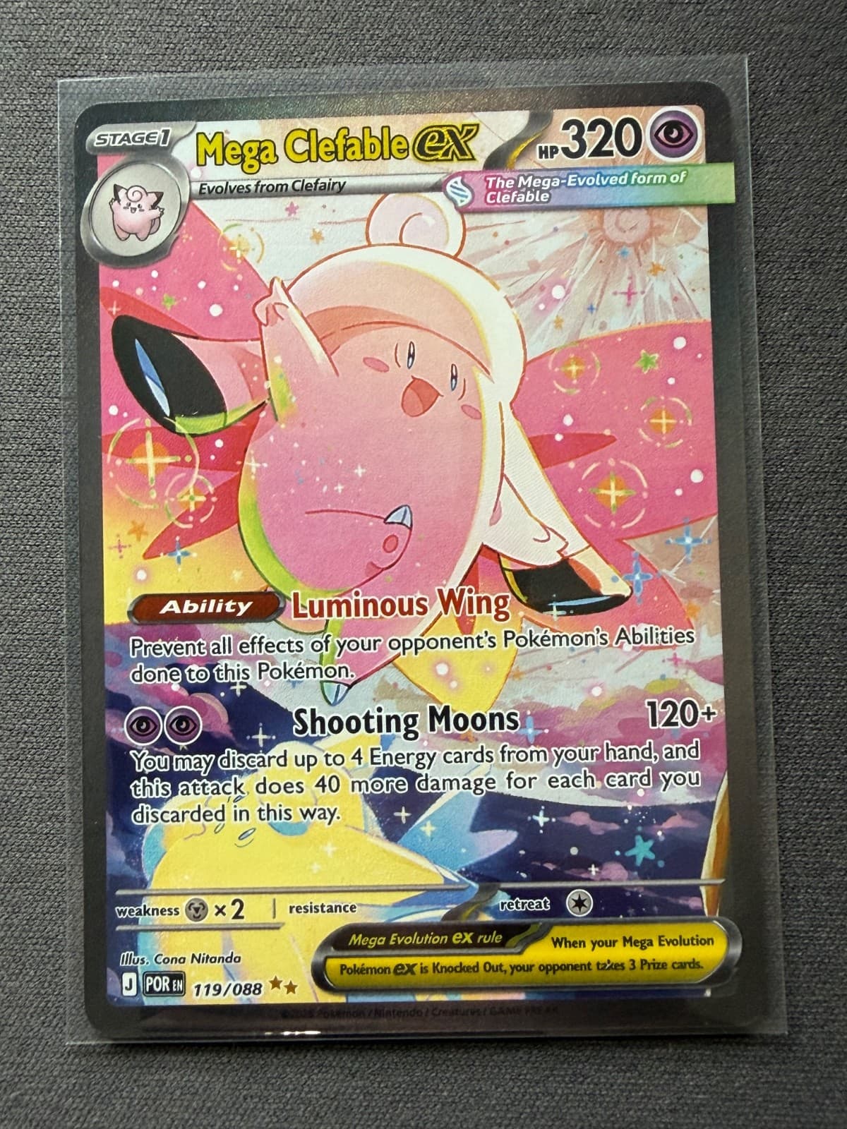 Mega Clefable ex 119/088 Me03: Perfect Order Holo