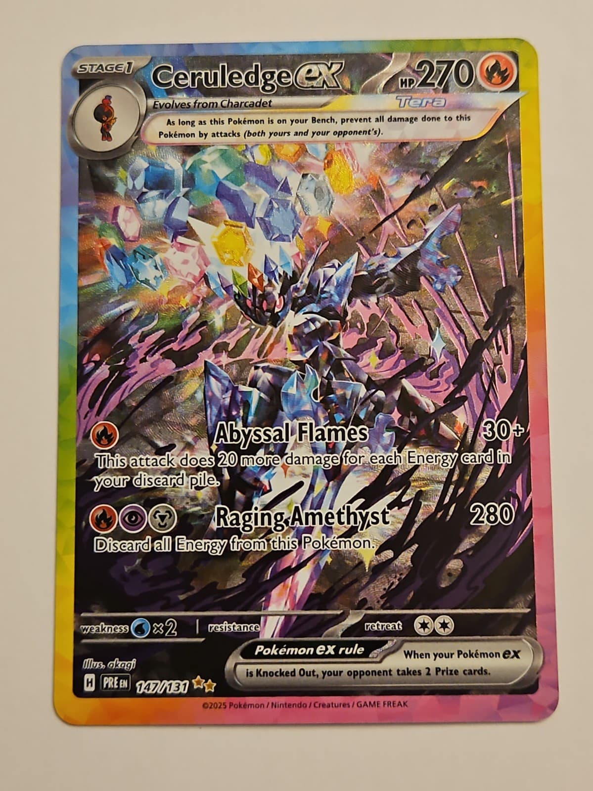 Ceruledge ex 147/131 Sv: Prismatic Evolutions Holo SIR NM Pack Fresh