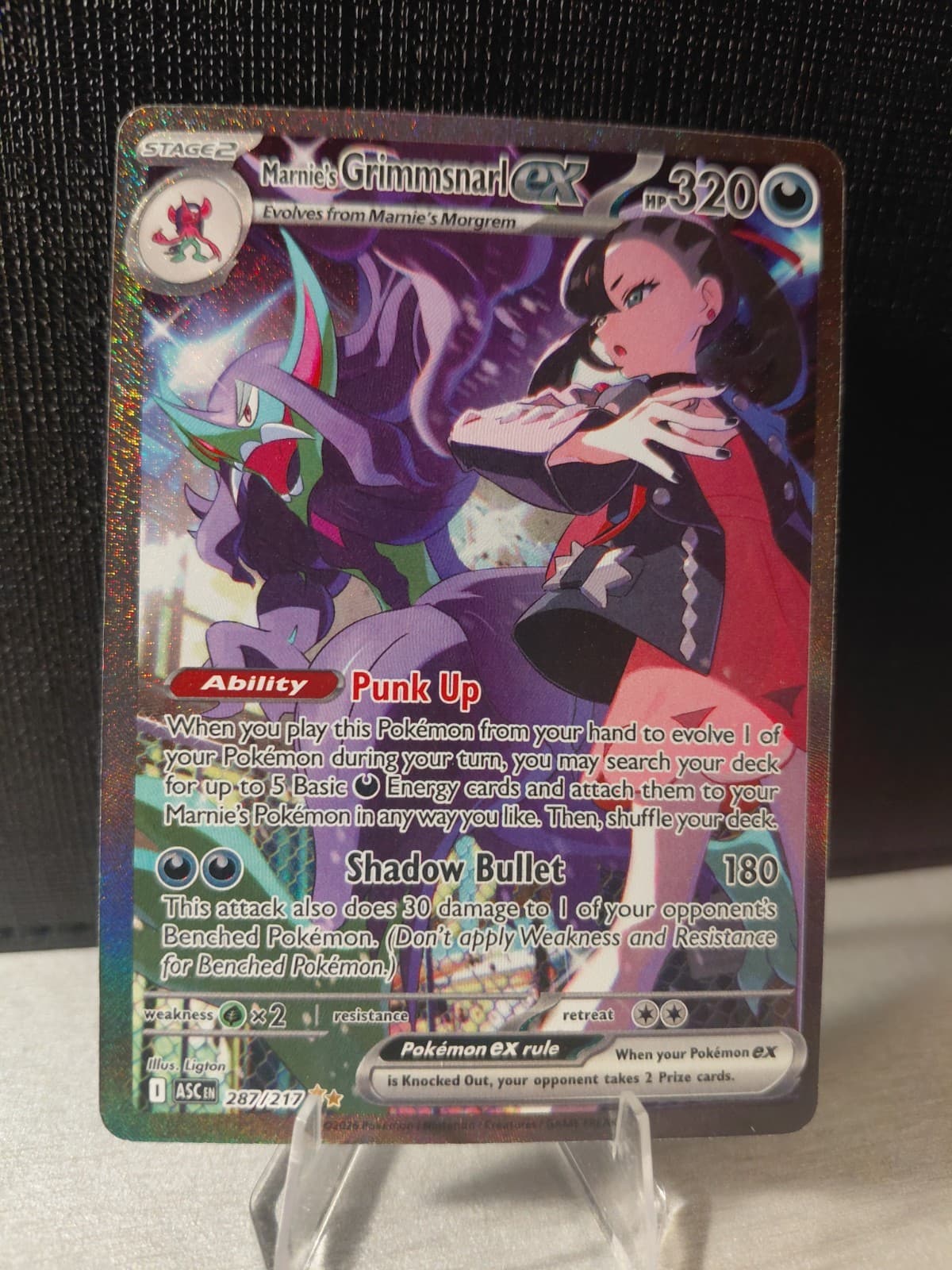 Pokemon Company Marnie's Grimmsnarl ex 287/217 SIR Full Art Holo 