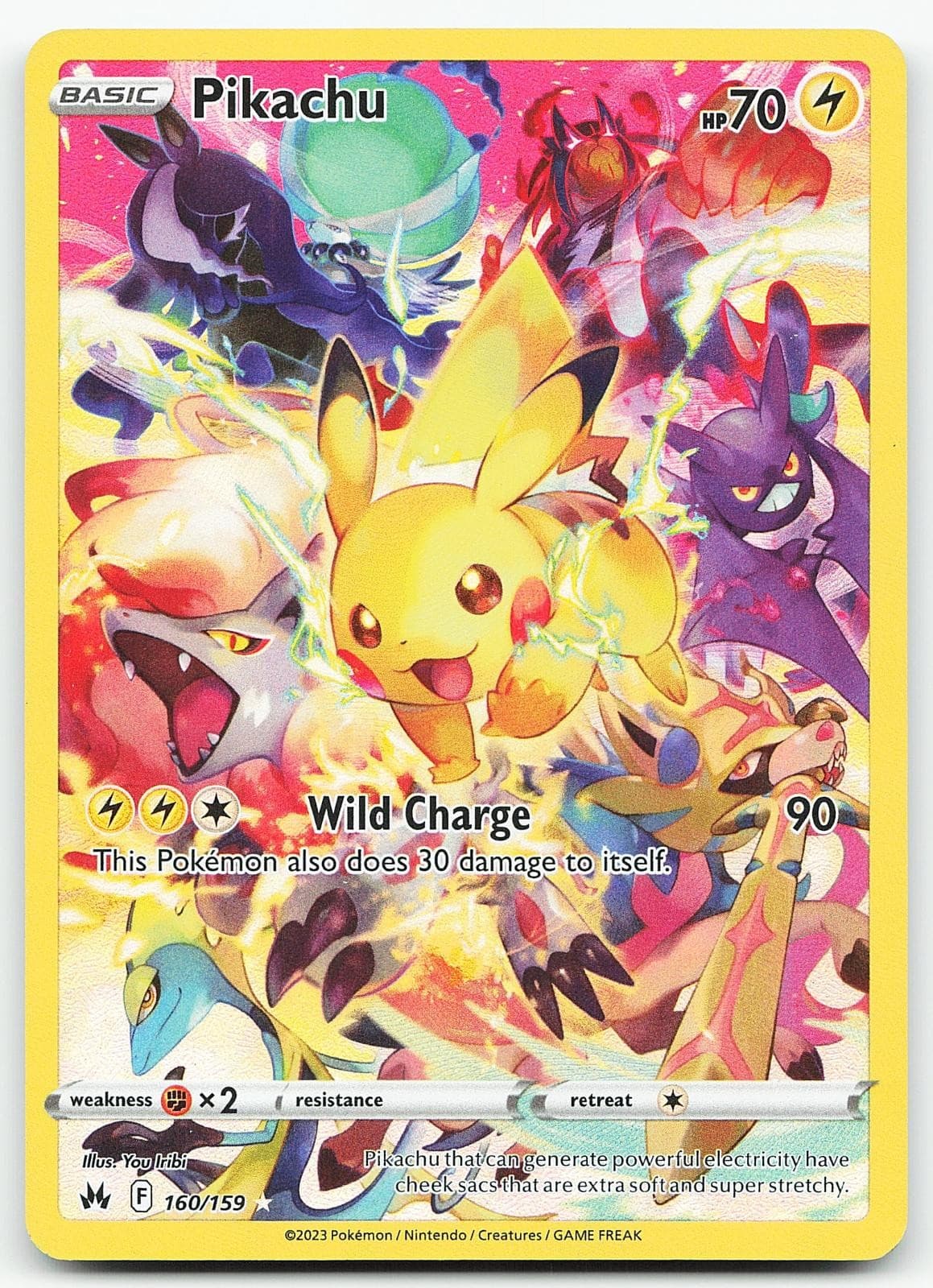 Pokemon Pikachu 160/159 Crown Zenith Secret Rare Holo NM