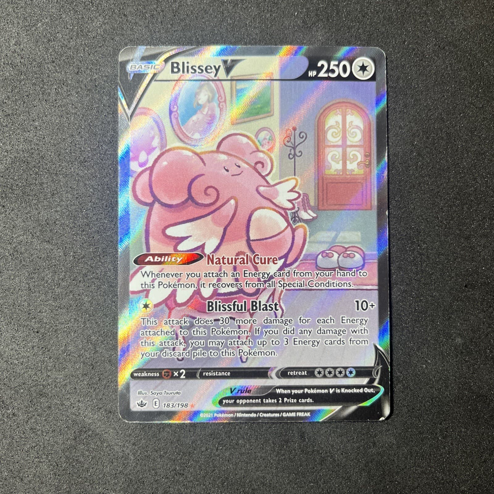 Blissey V Alternate Full Art Holo Ultra Rare 183/198 Chilling Reign - HP