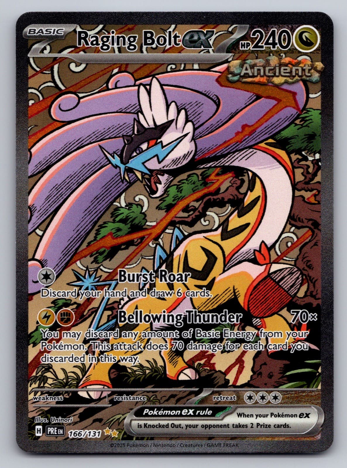 Raging Bolt ex 166/131 Holo Prismatic Evolutions Holo NM