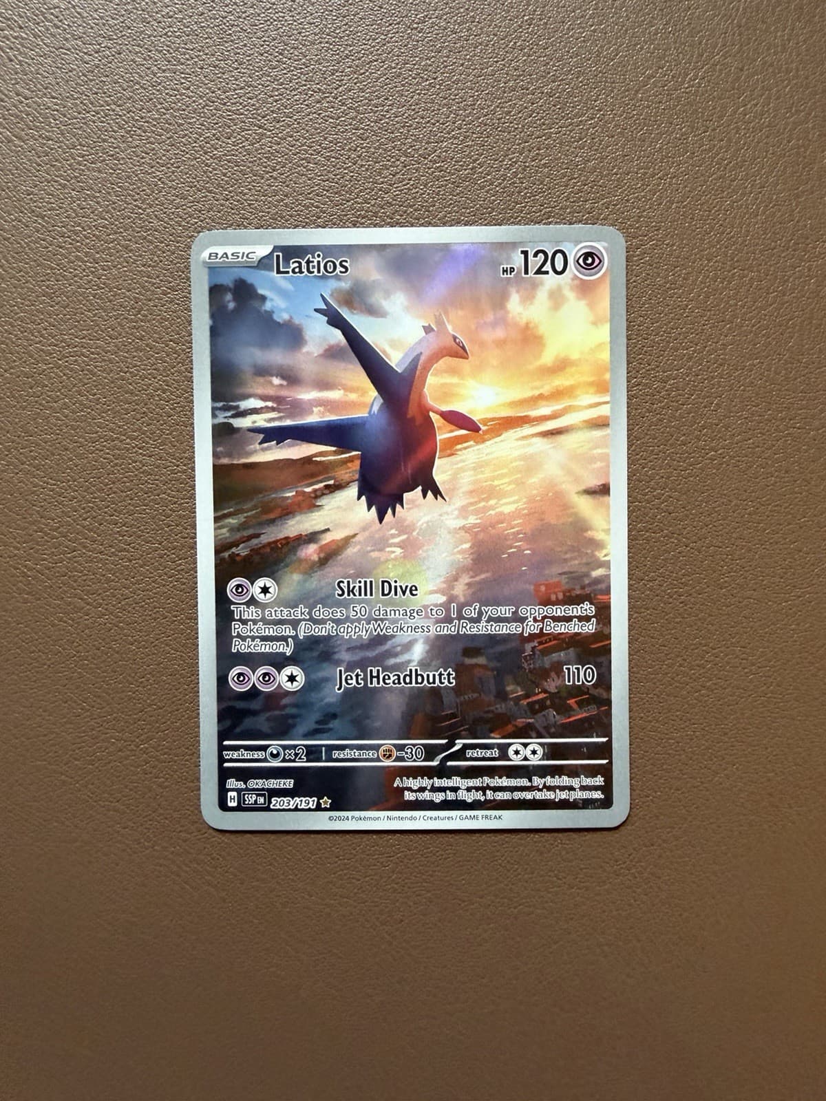 Pokemon Latios 203/191 Surging Sparks Illustration Rare SIR NM