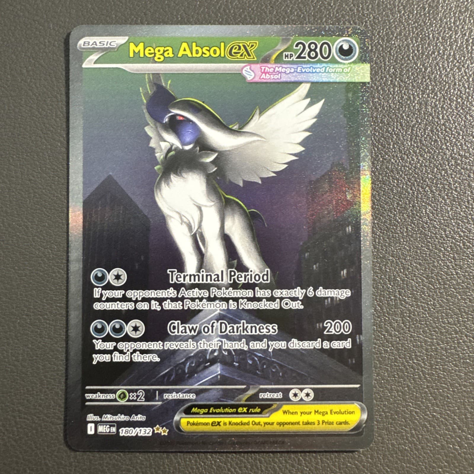 Mega Absol ex 180/132 Pokémon Me01: Mega Evolution Holo NM
