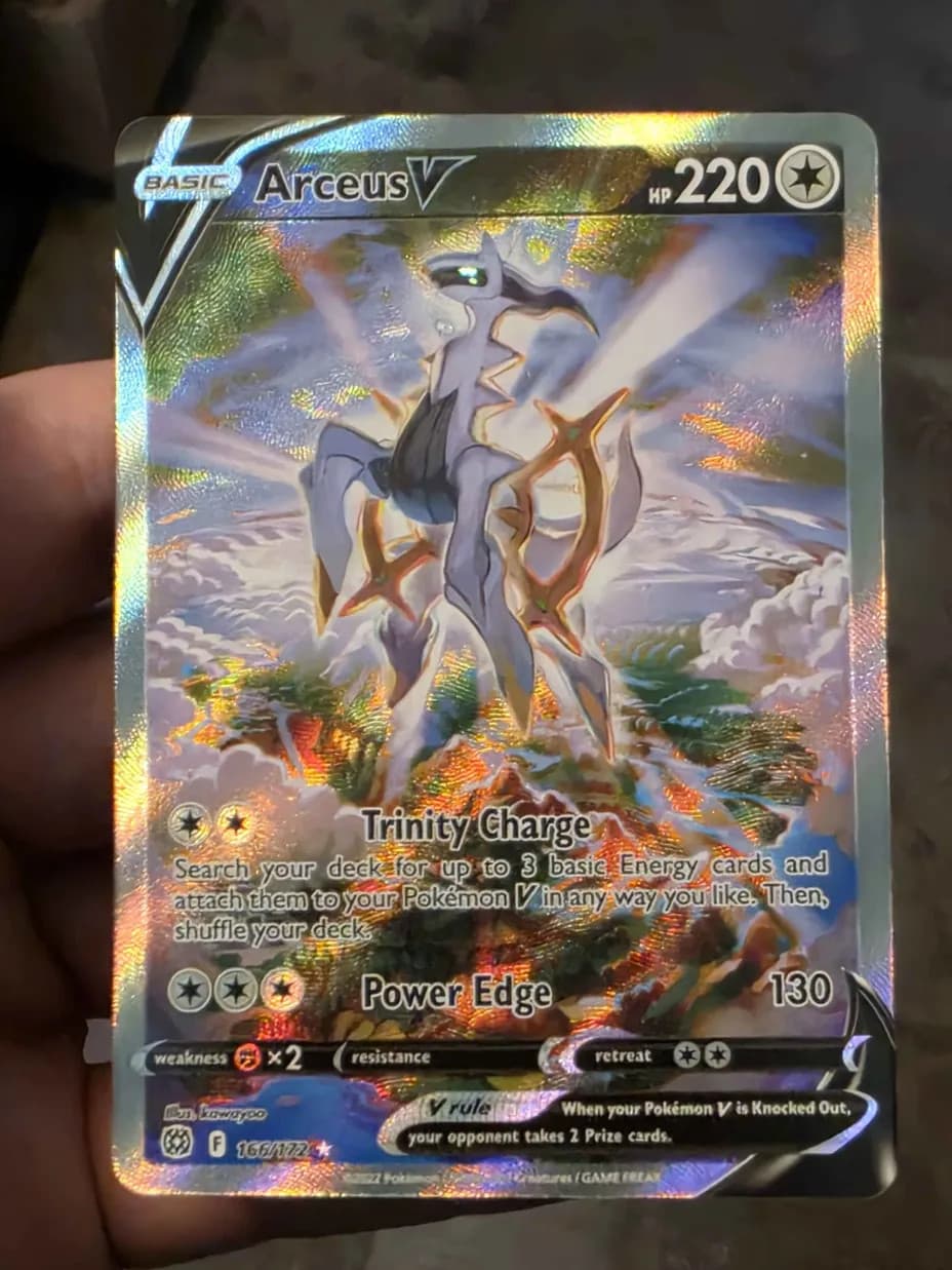 Arceus V 166/172 Ultra Rare Brilliant Stars Pokemon Holo Lightly Played