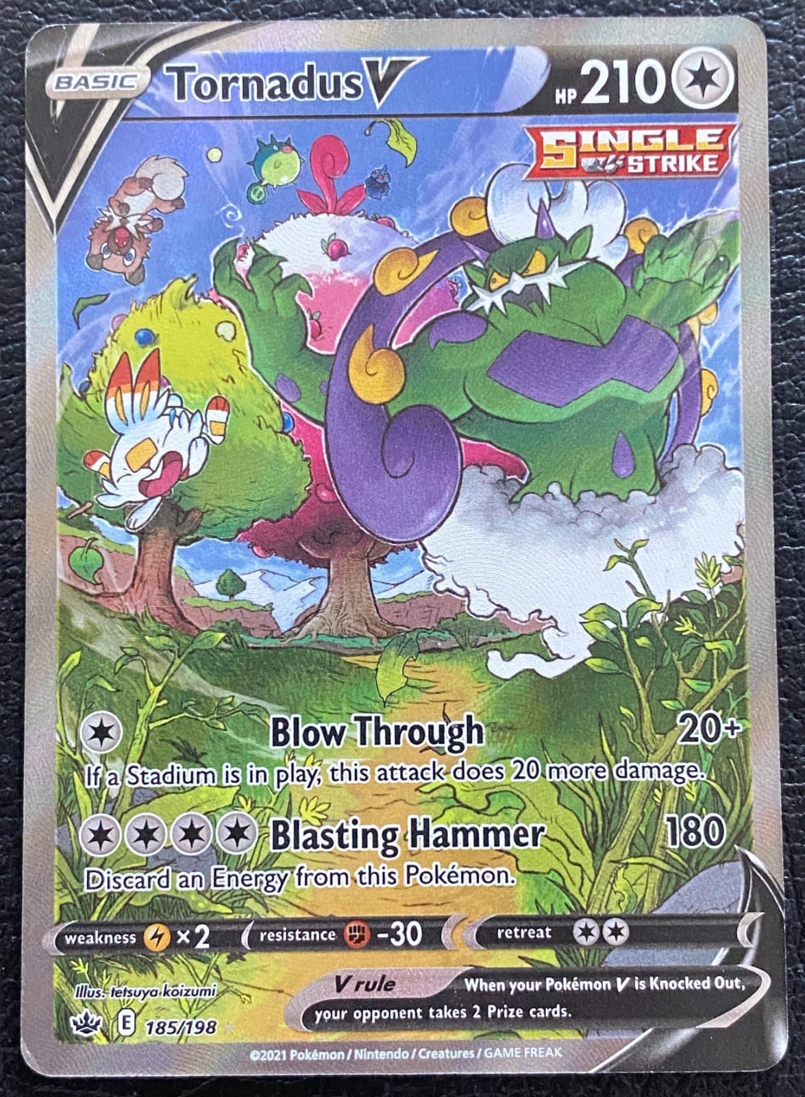 Tornadus V 185/198 - Chilling Reign (2021) Full Art Alternate Art - LP