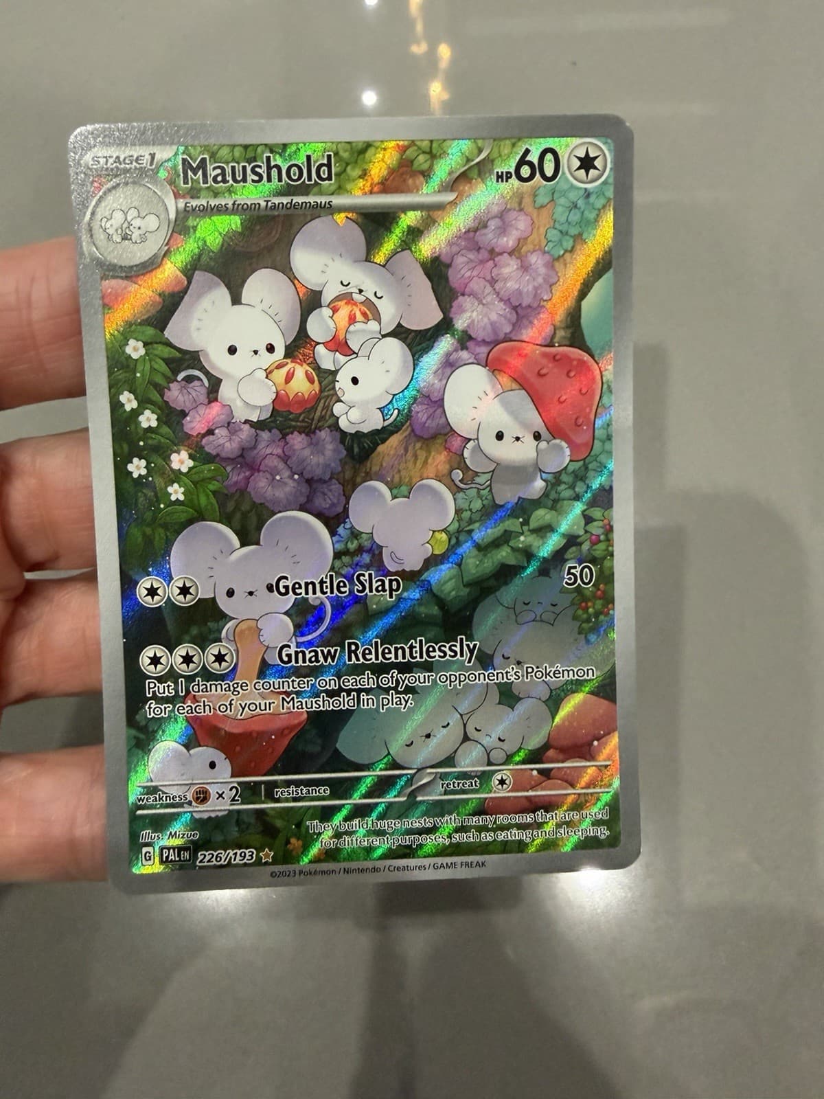 Pokémon Maushold 226/193 Illustration Rare Full Art Holo Paldea Evolved Card