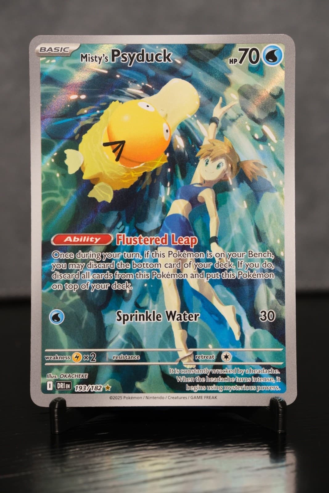 Misty's Psyduck Holo Illustration Rare SV10: Destined Rivals 193/182 NM