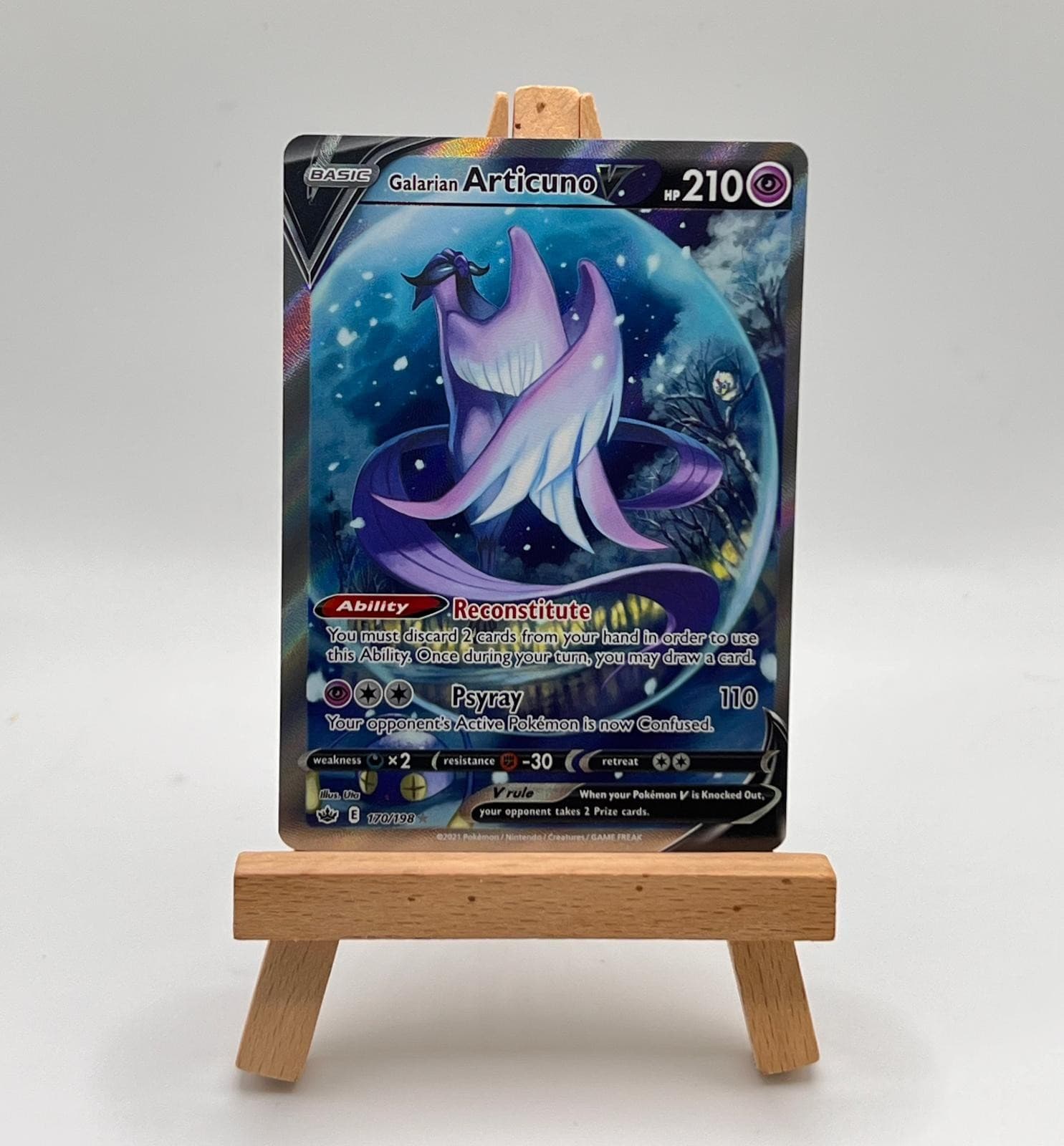 Pokemon GALARIAN ARTICUNO V 170/198 Chilling Reign Near Mint English