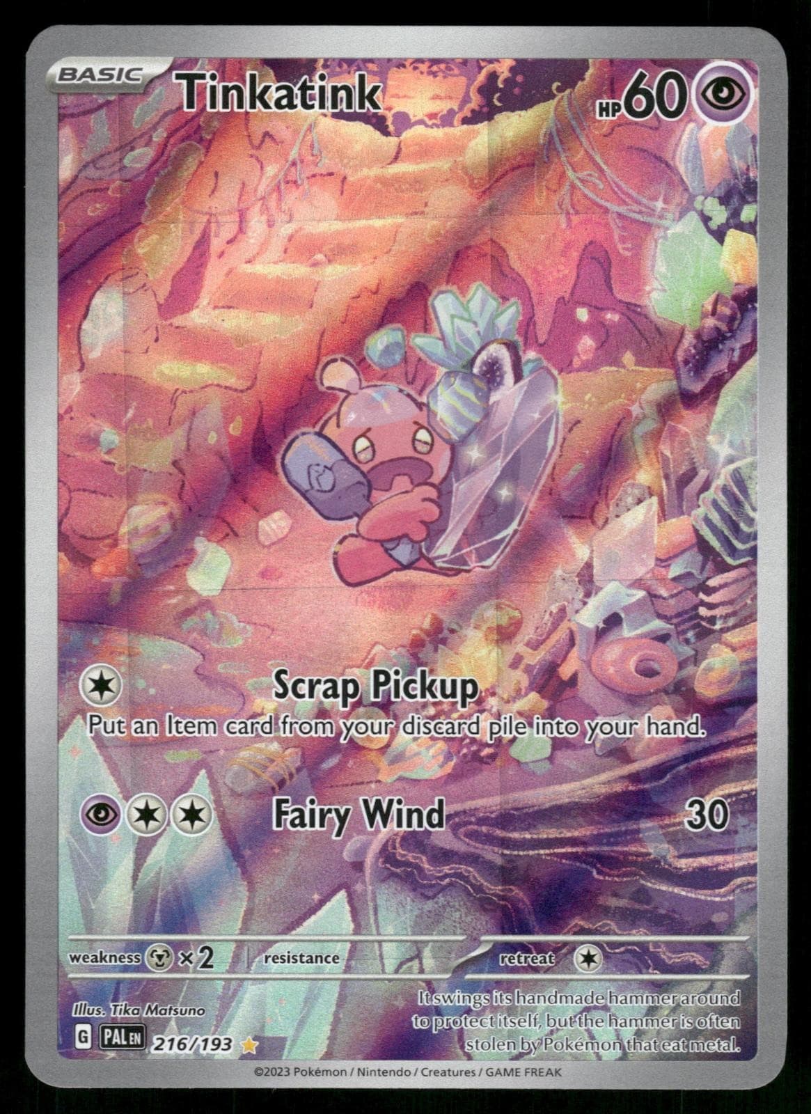 Tinkatink 216/193 Illustration Rare Paldea Evolved Pokemon Holo Near Mint