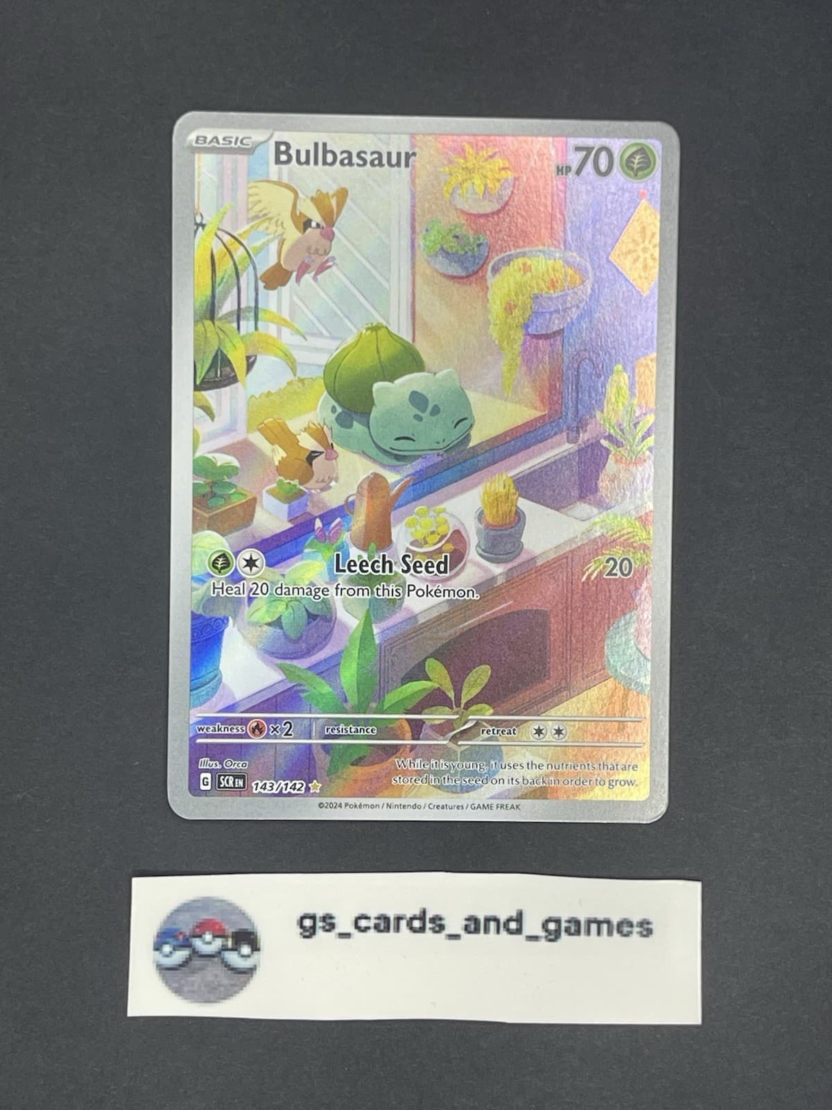 Bulbasaur 143/142 Illustration Rare - Sv07: Stellar Crown - Pokemon TCG