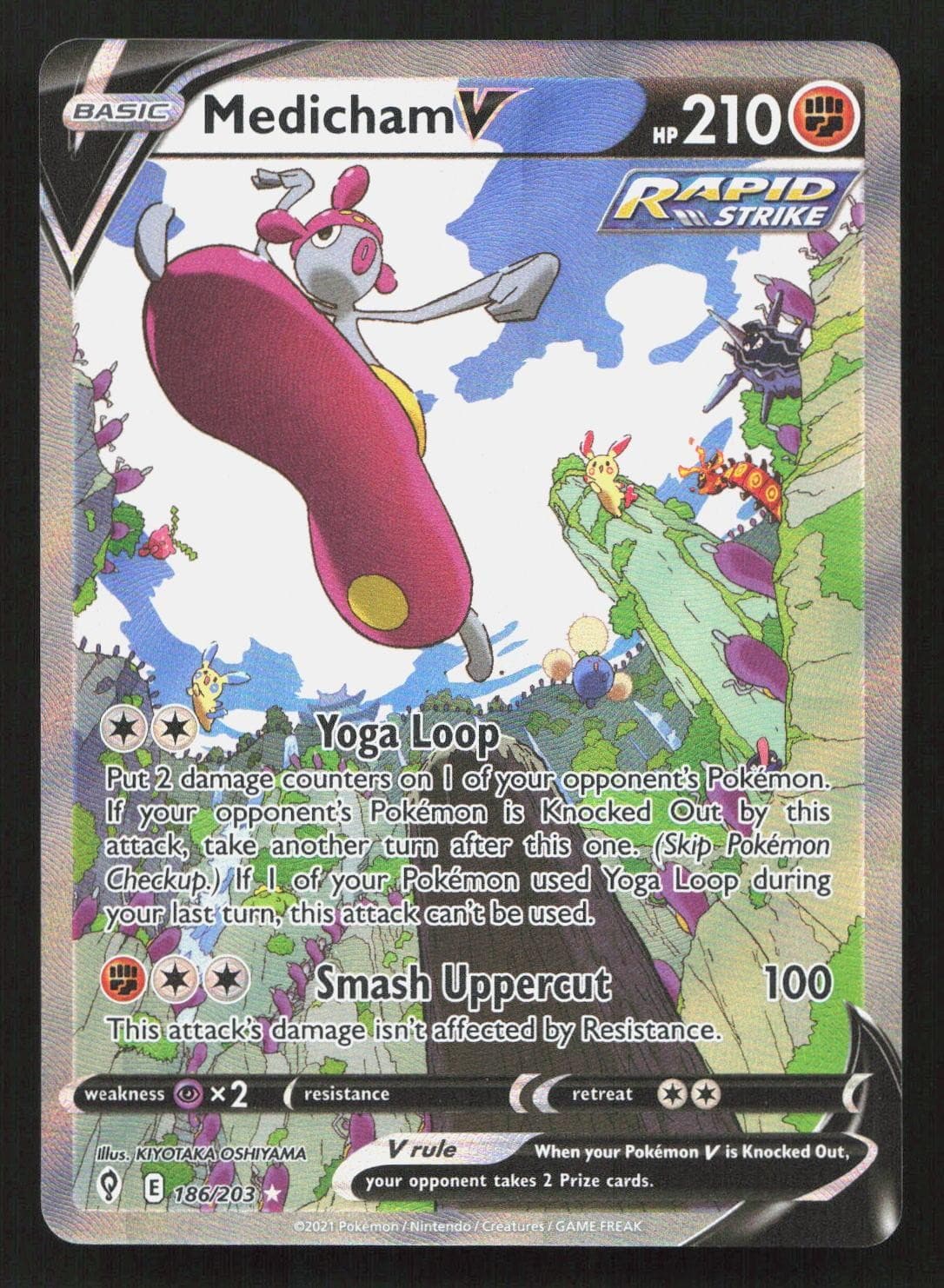 MEDICHAM V 186/203 Pokemon EVOLVING SKIES Holo