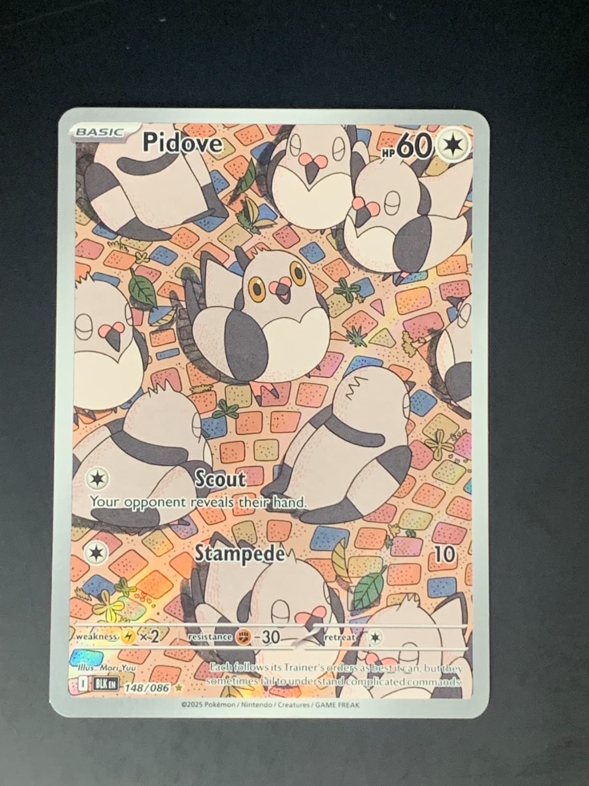 Pidove 148/086 - Black Bolt Pokemon Card - NM