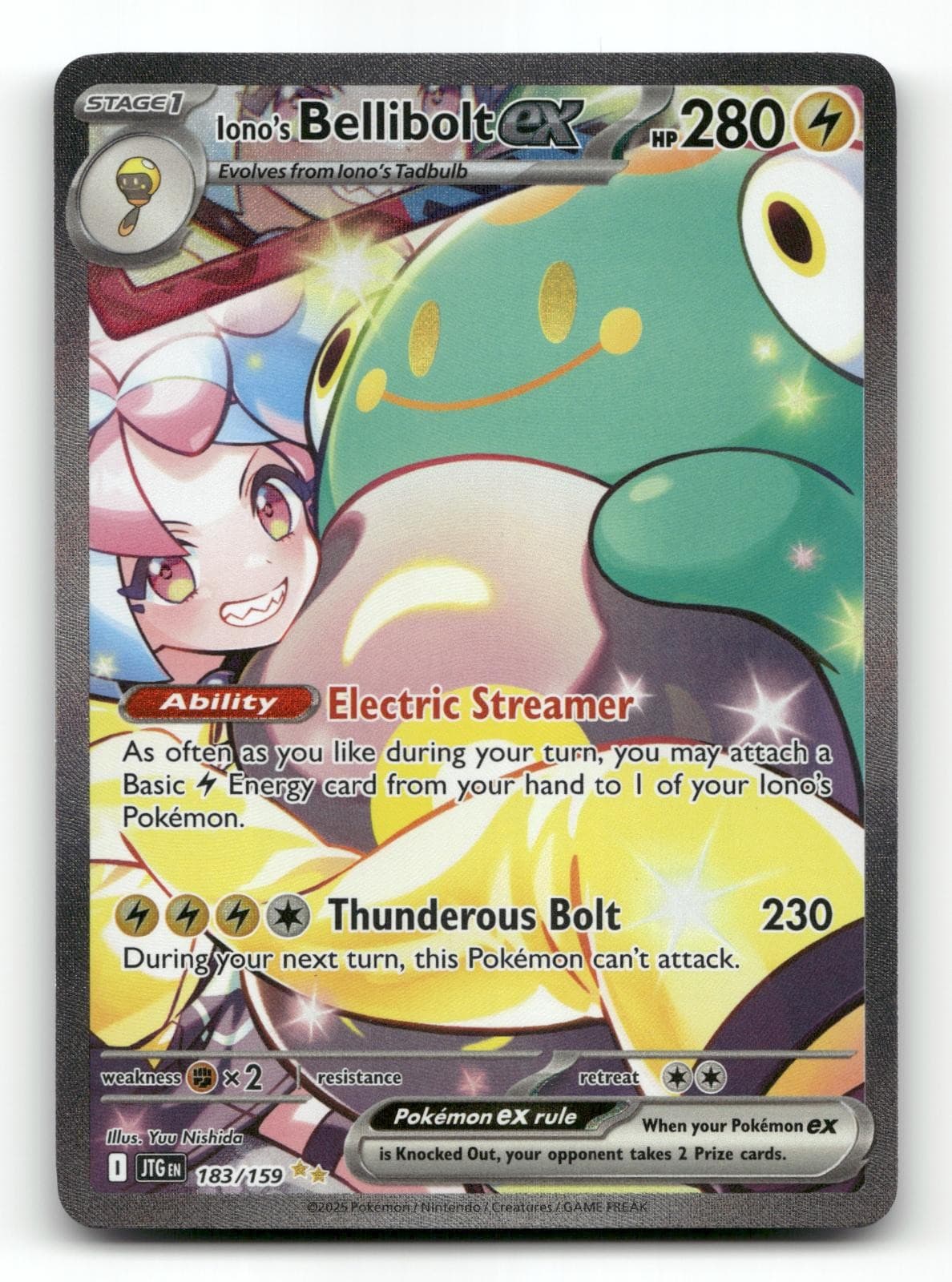 Iono's Bellibolt ex 183/159 Holo - Journey Together - Pokemon Card NM/M