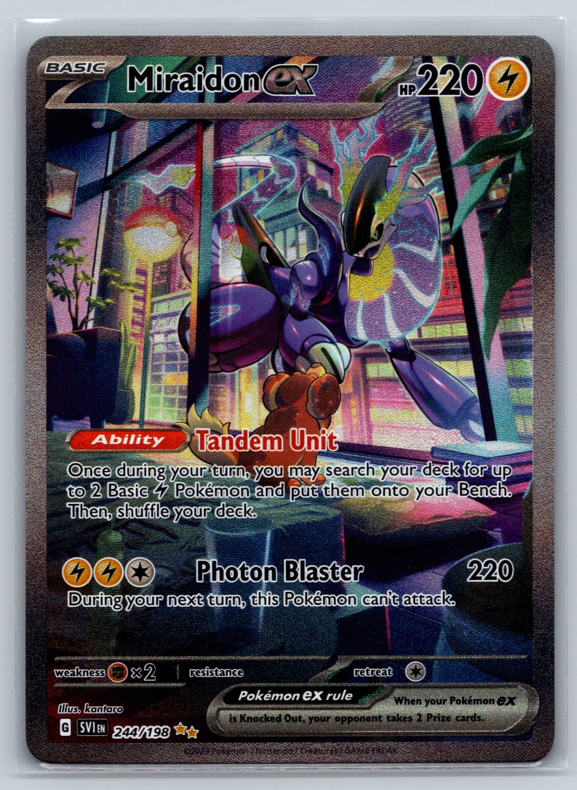 Miraidon ex Pokemon TCG Scarlet Violet Special Illustration Rare 244/198