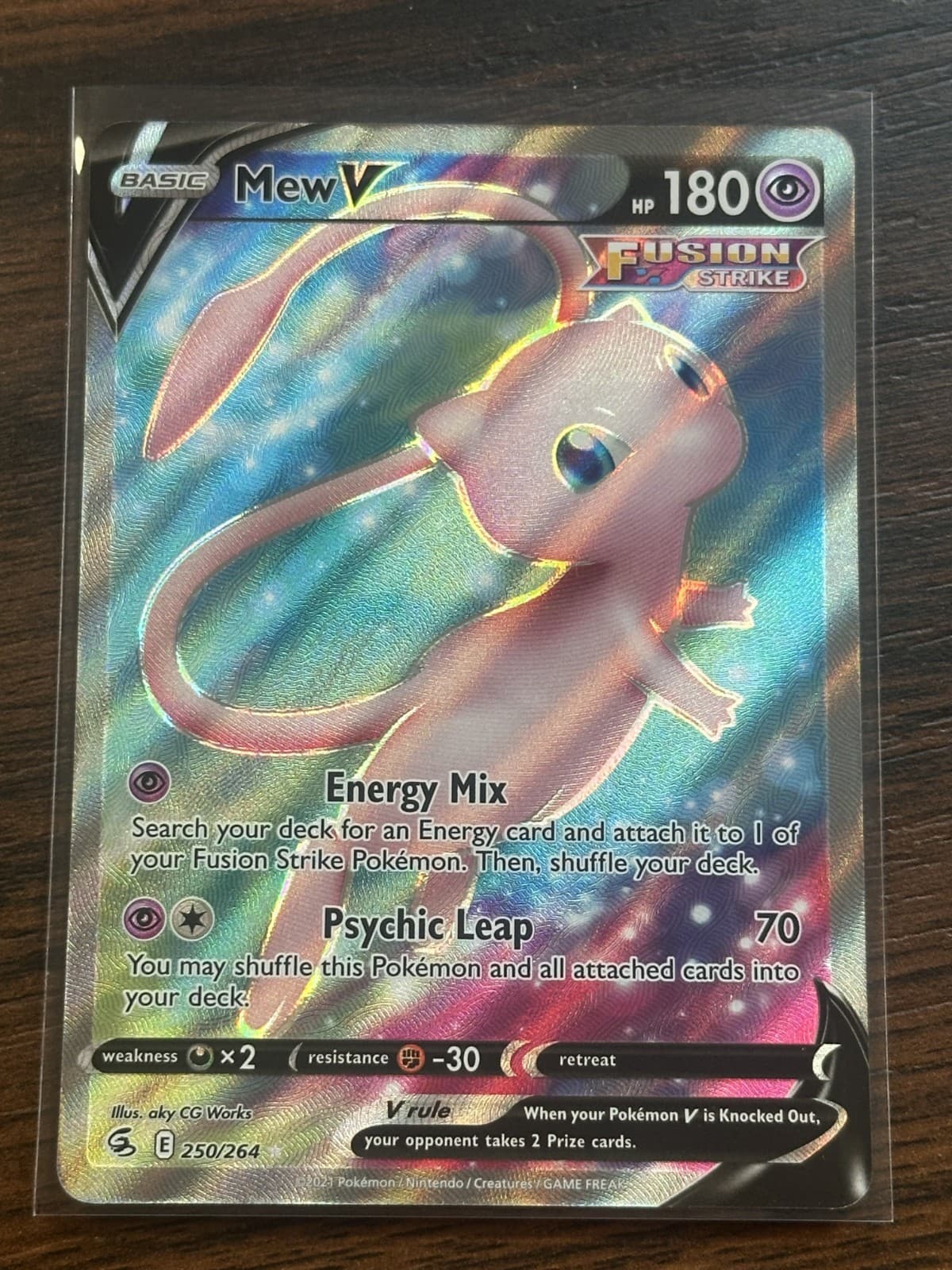 Mew V (Full Art) 250/264 Swsh08: Fusion Strike Holo nm