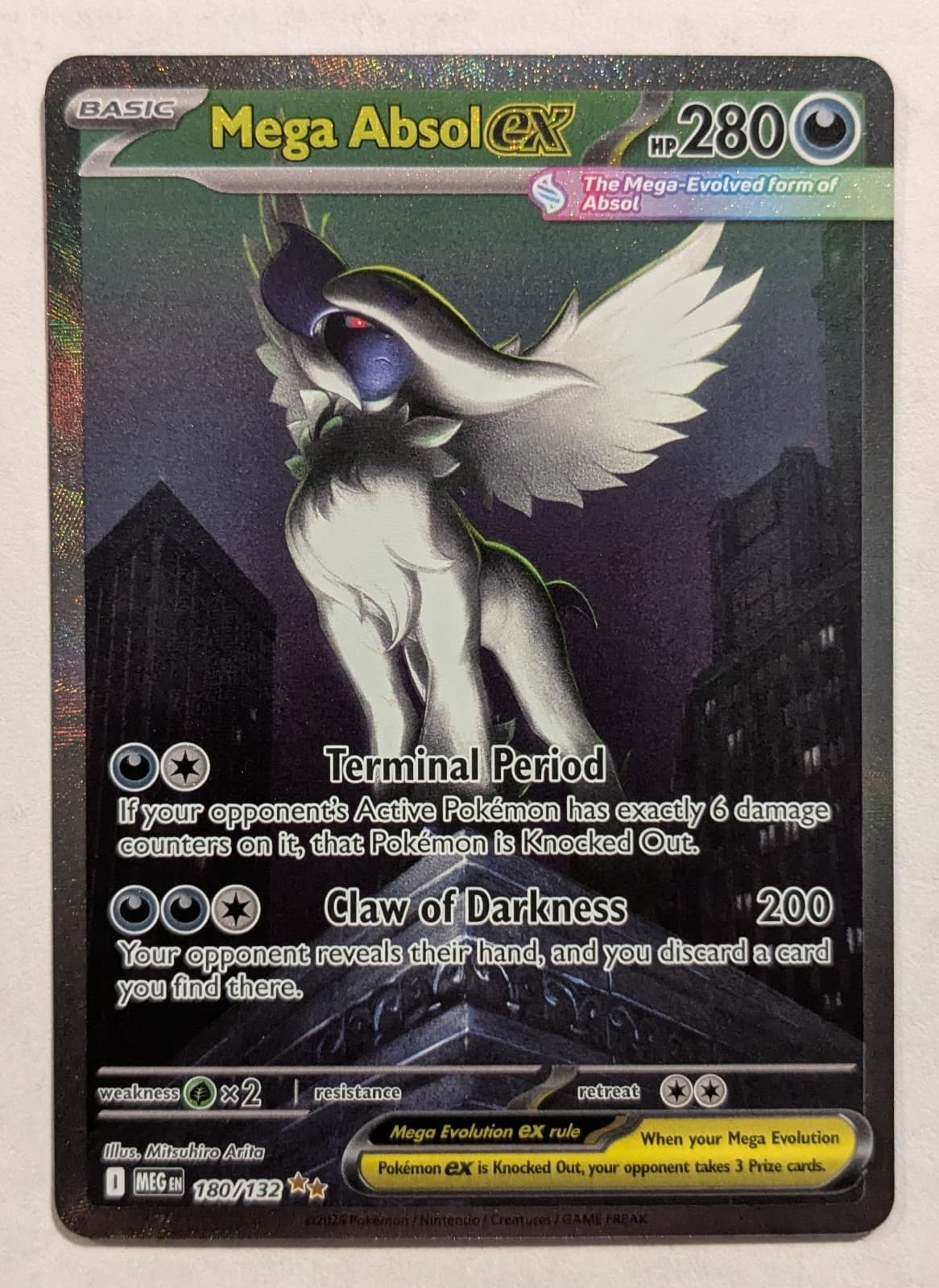 Pokémon TCG Mega Absol EX 180/132 Special Illustration Rare Sir Mega Evolutions