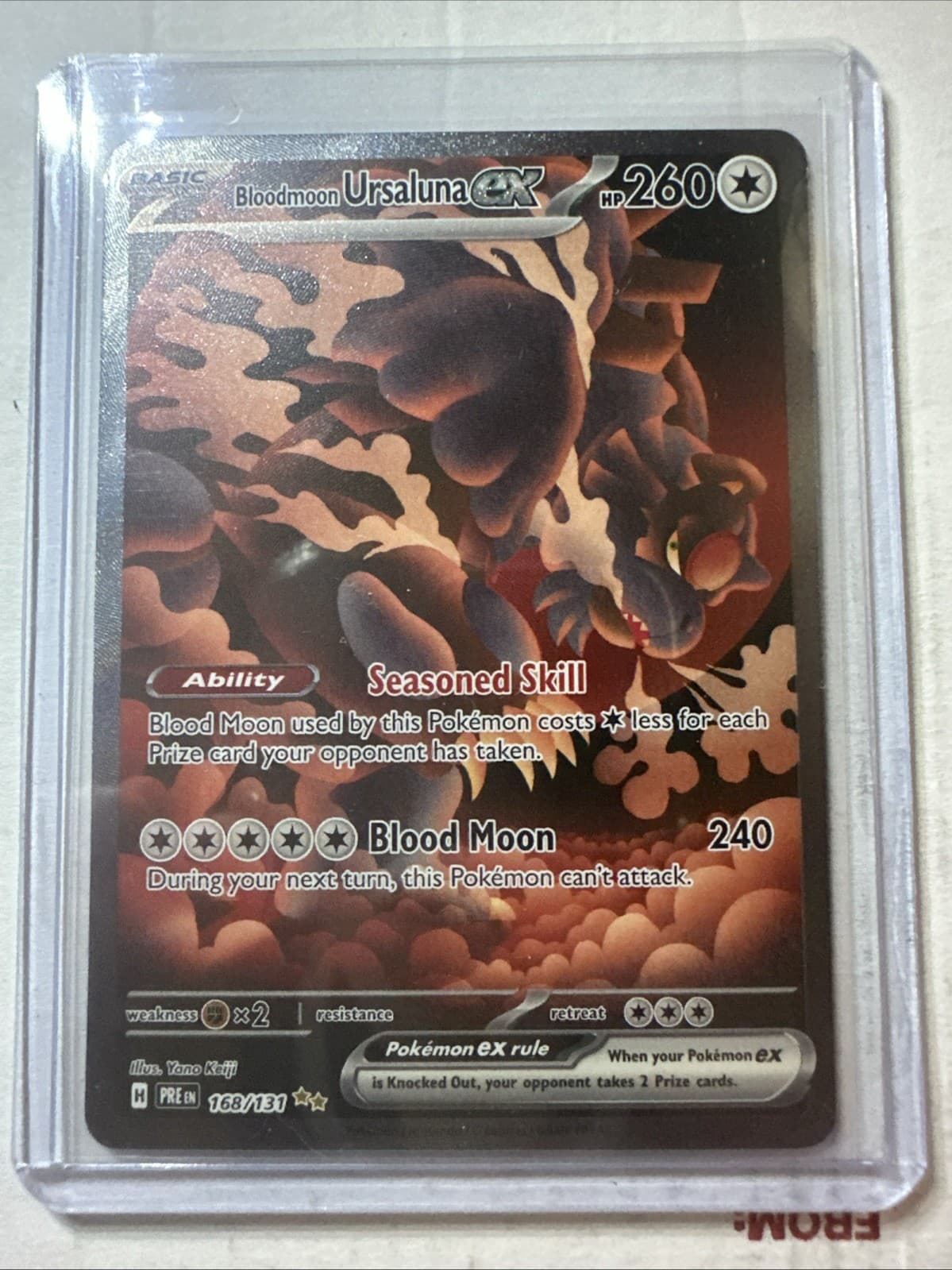 Bloodmoon Ursaluna ex 168/131 SIR Prismatic Evolutions Full Art Holo Pokemon TCG