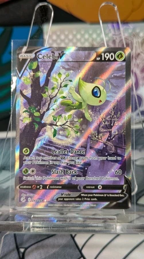 Pokémon Celebi V 245/264 Fusion Strike Full Art Holo Ultra Rare 190 HP English