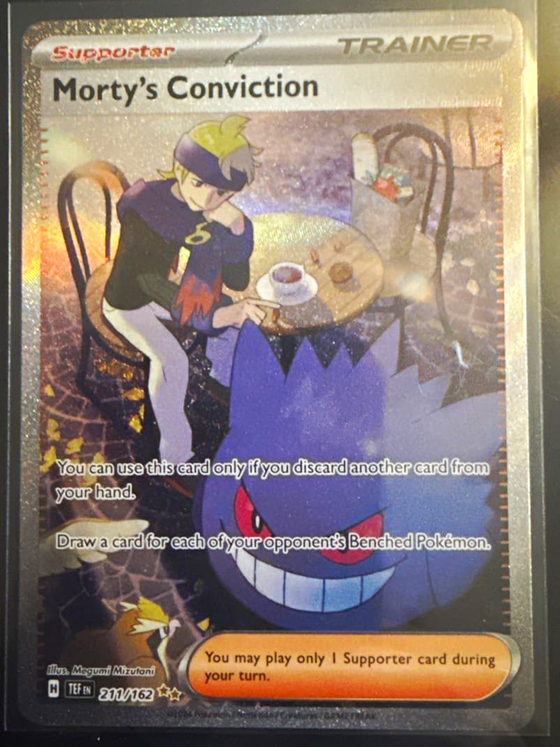The Pokémon Company TCG Morty's Conviction 211/162 Temporal Forces SIR Holo EN