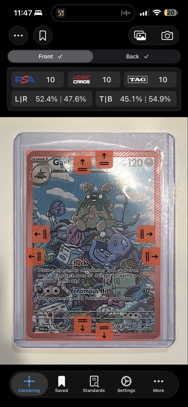 Pokémon Garbodor 204/182 SV04 Paradox Rift Illus Rare Holo FA NM/10 No White OBO