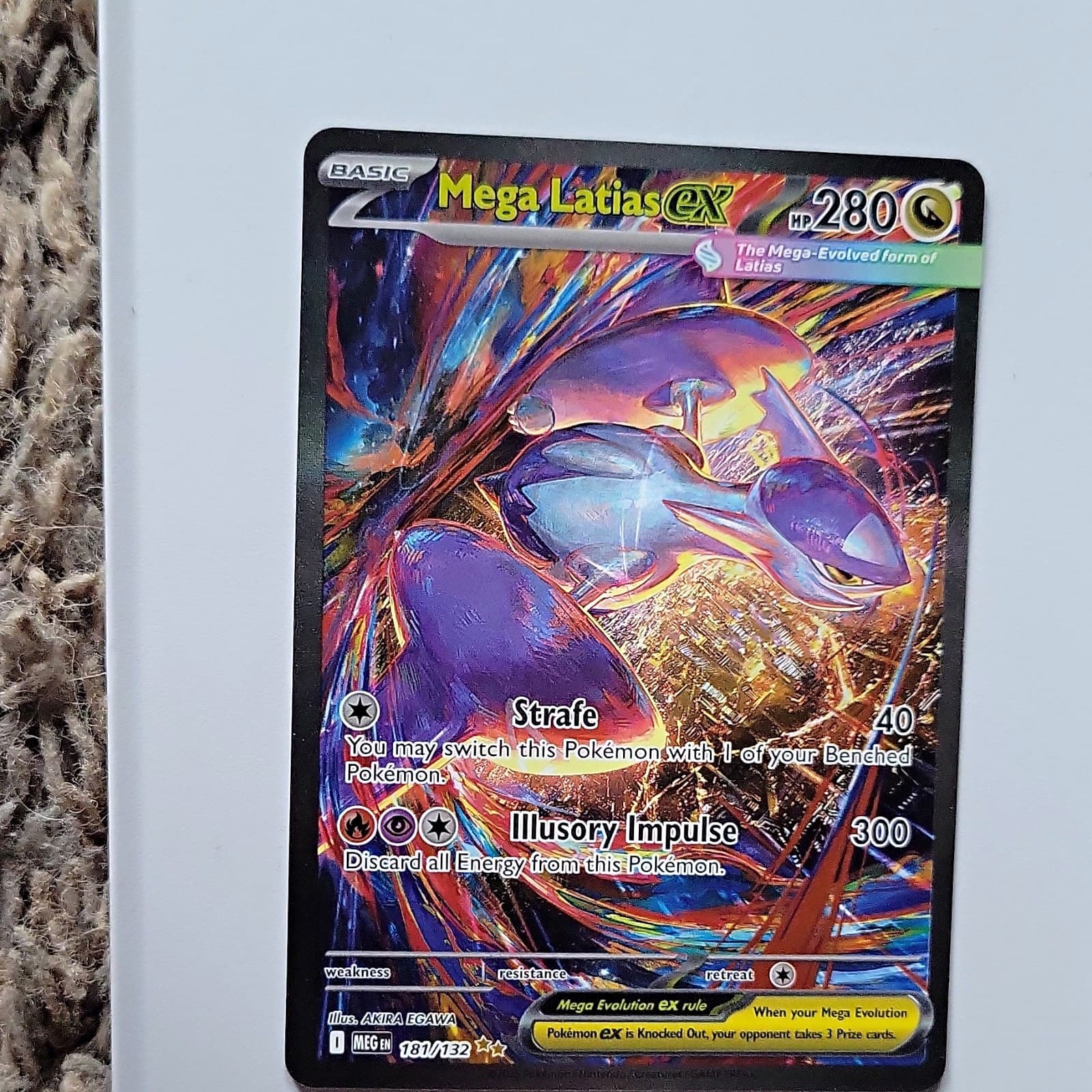 Pokemon Company Mega Latias EX Evolutions 181/132 Full Art Holo English 280 HP