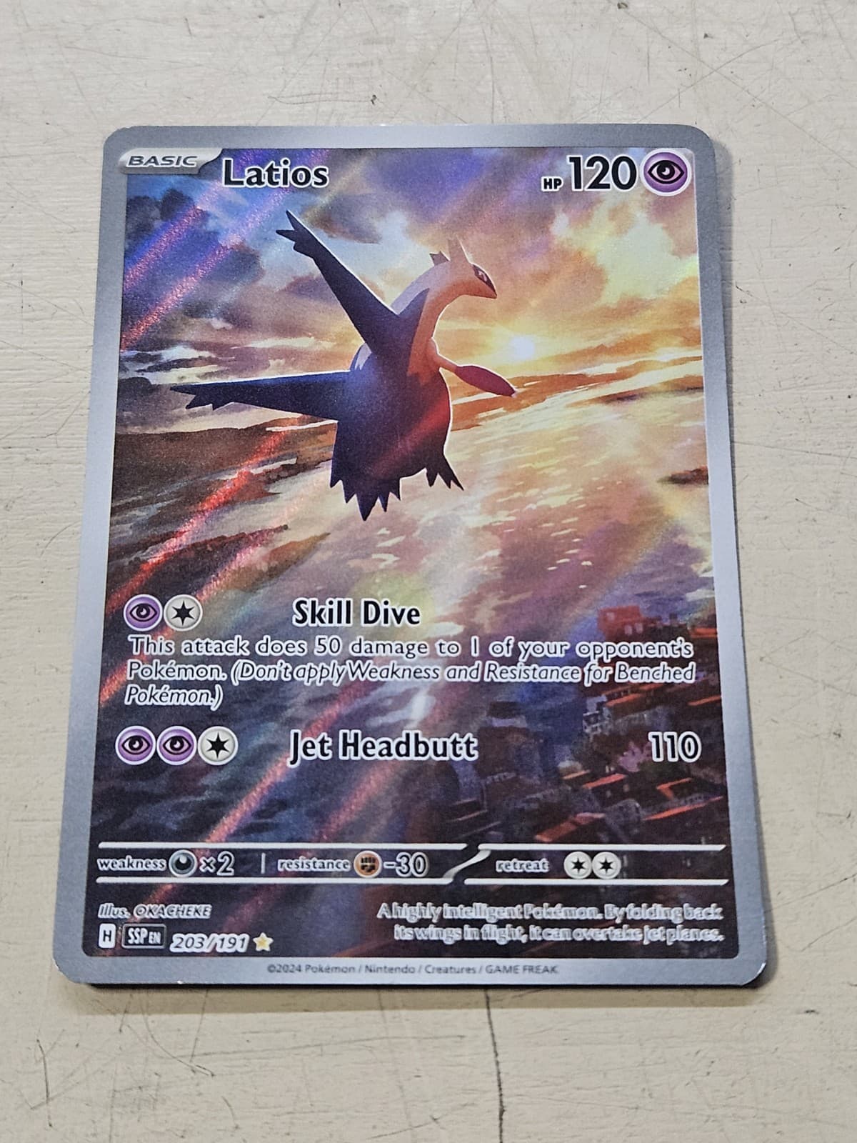Latios 203/191 Surging Sparks Sir Special Illustration Rare