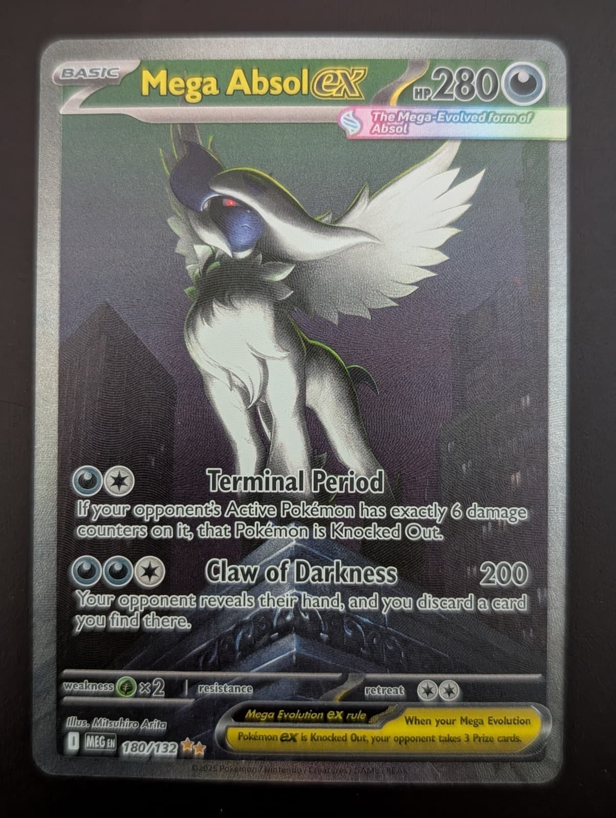 Pokémon Mega Absol EX 180/132 Special Illustration Rare SIR Mega Evolutions 