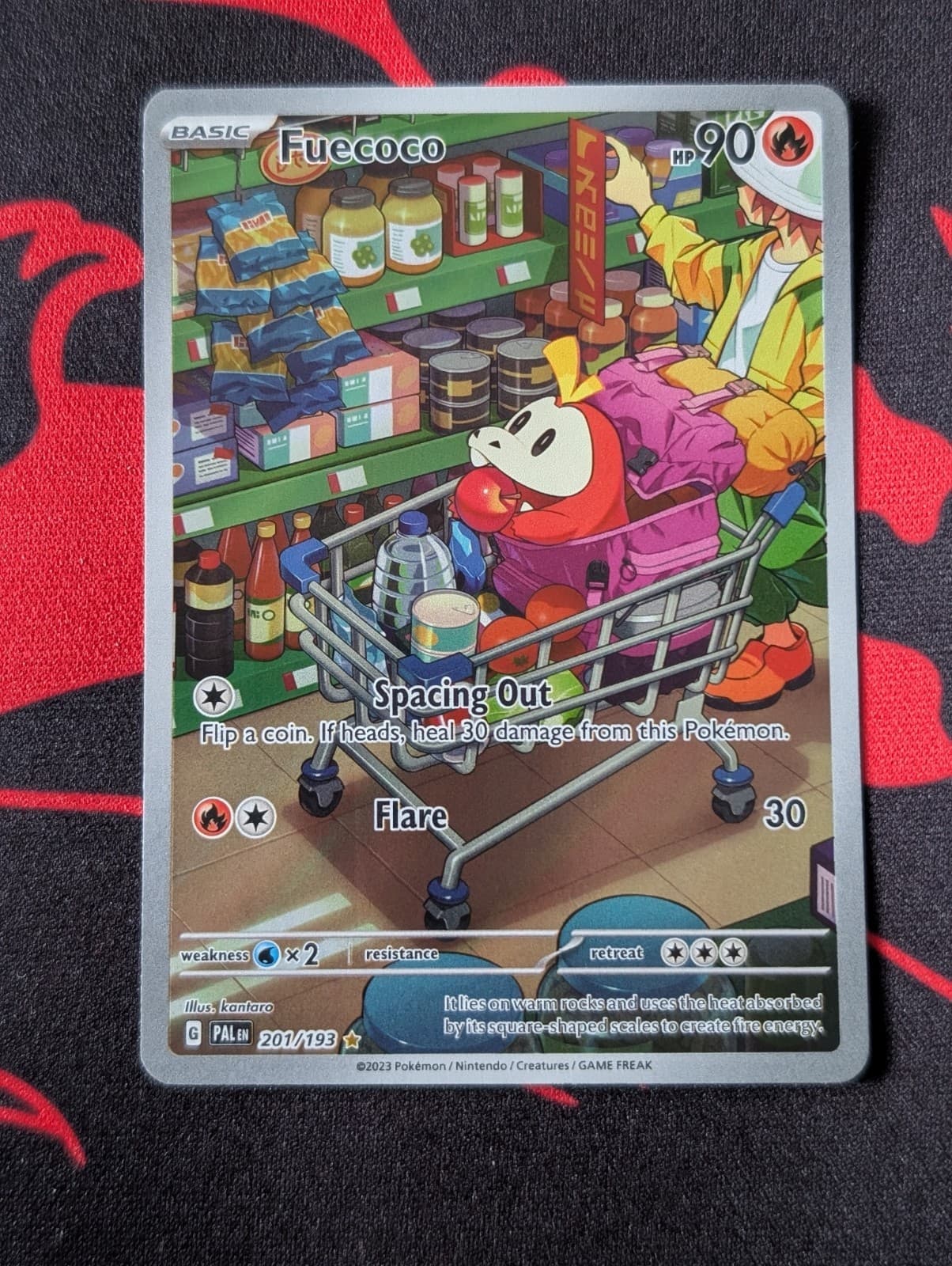 Fuecoco 201/193 Sv02 Paldea Evolved illustration Rare Holo Pokemon Card NM