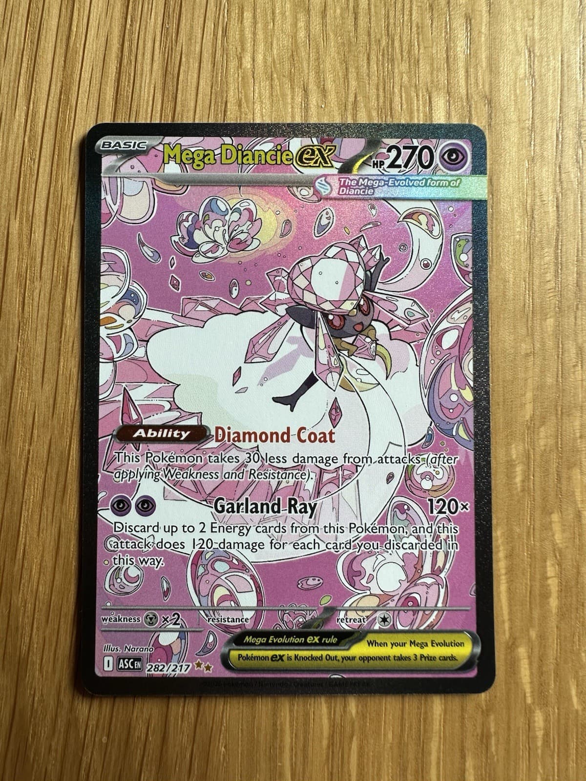 Mega Diancie ex 282/217 Me: Ascended Heroes Holo