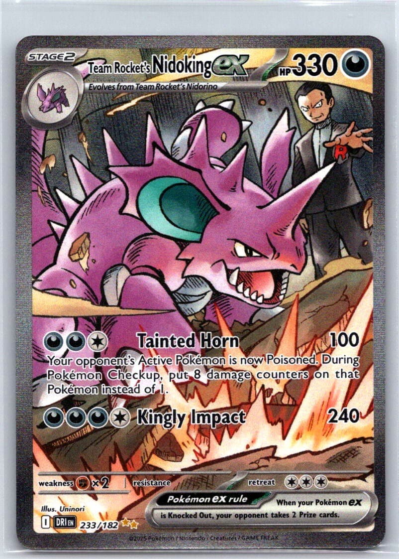 Team Rocket's Nidoking ex 233/182 Destined Rivals Holo NM