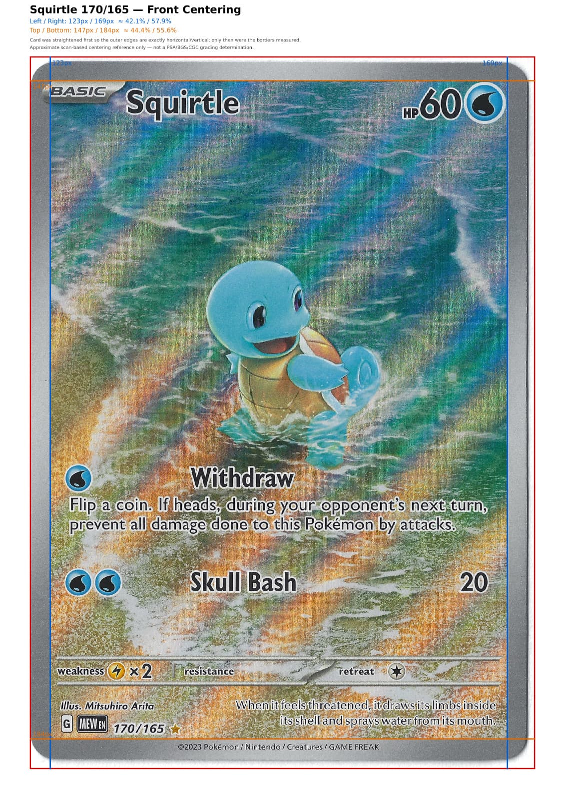 Squirtle Holofoil Rare: Scarlet & Violet 151 (170/165) Pokemon TCG