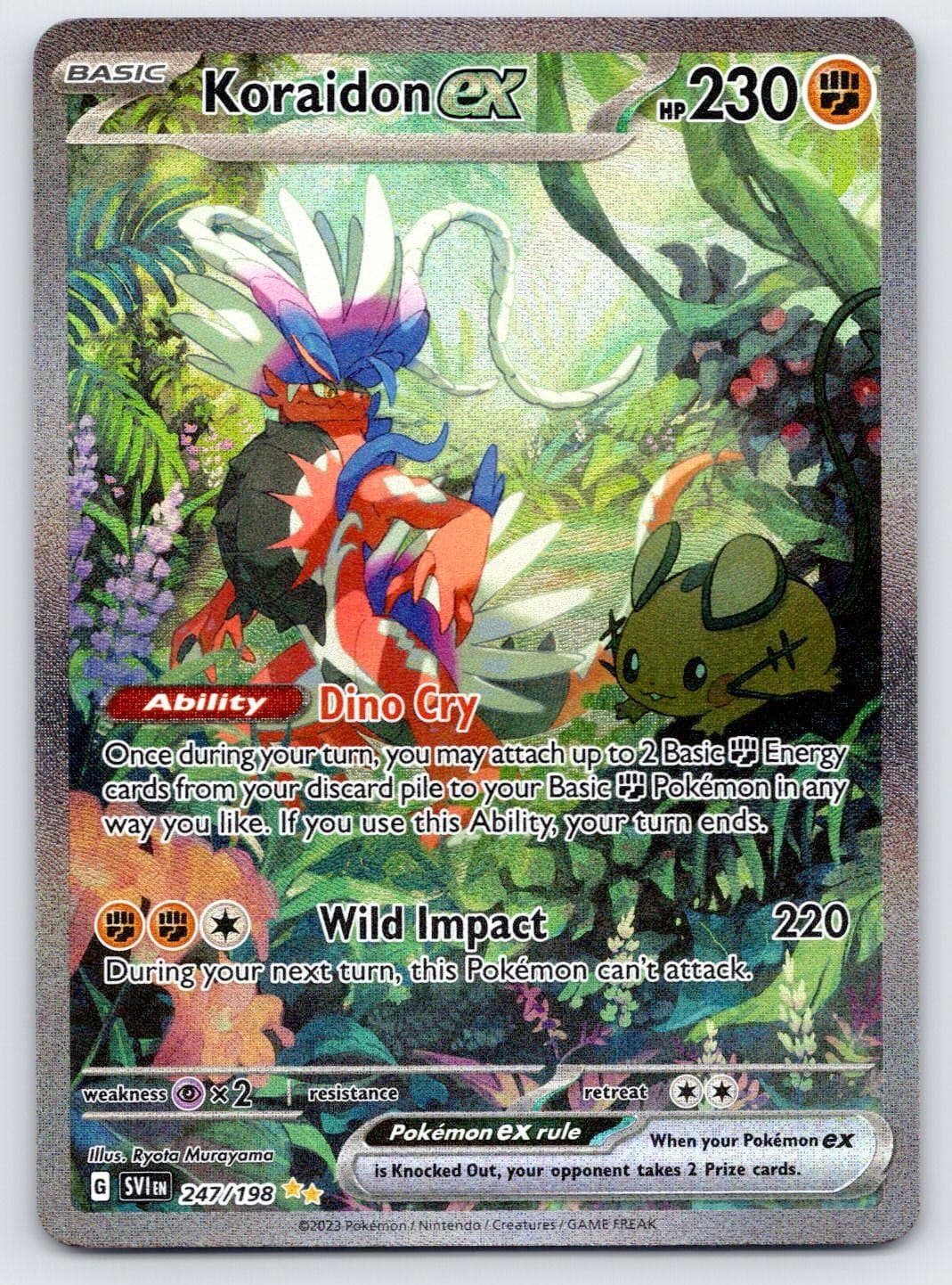 Koraidon ex 247/198 Special Illustration Rare Scarlet & Violet Pokemon Holo NM