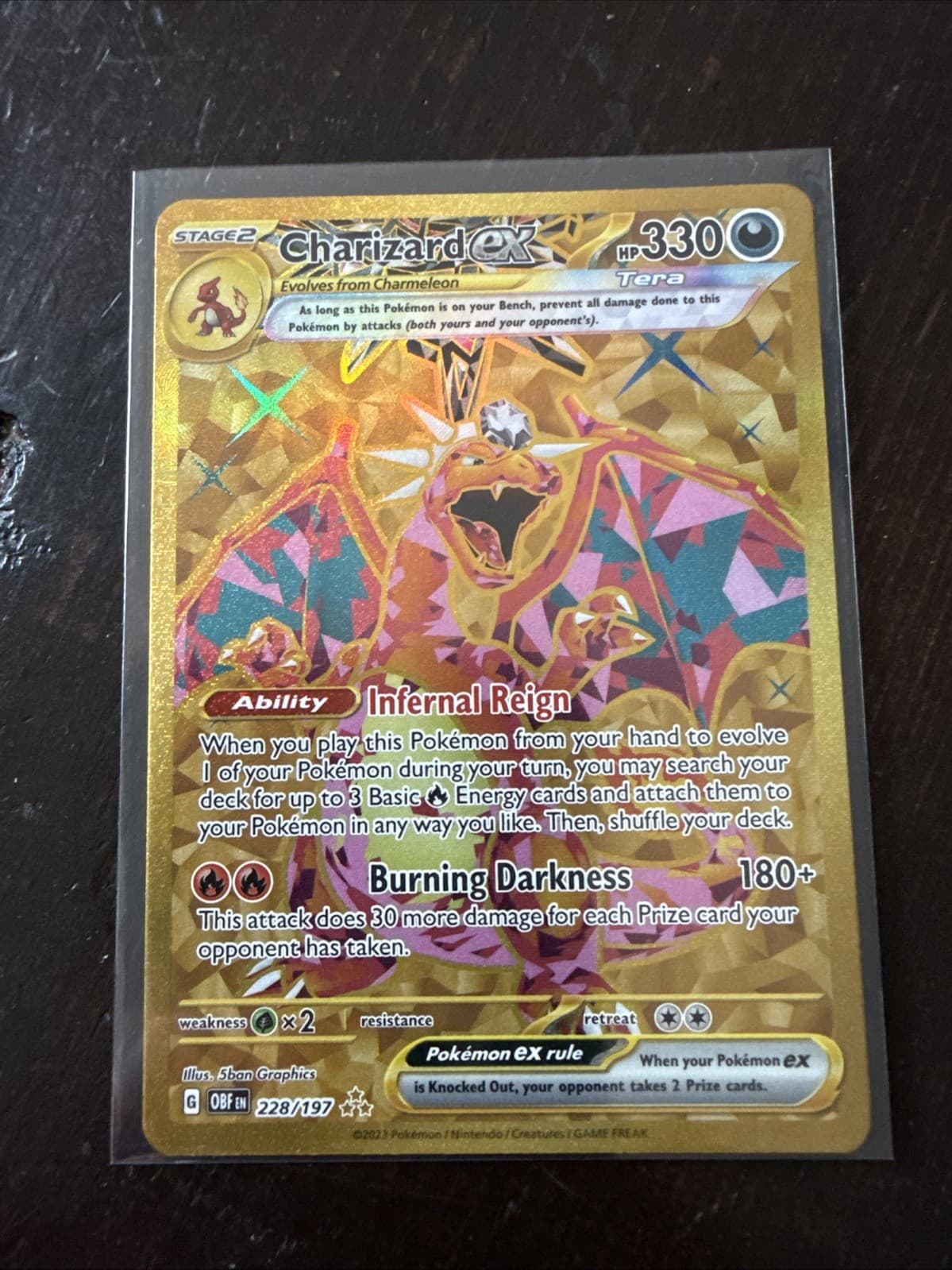 Charizard ex 228/197 Obsidian Flames Full Art Hyper Rare Pokemon TCG - NM
