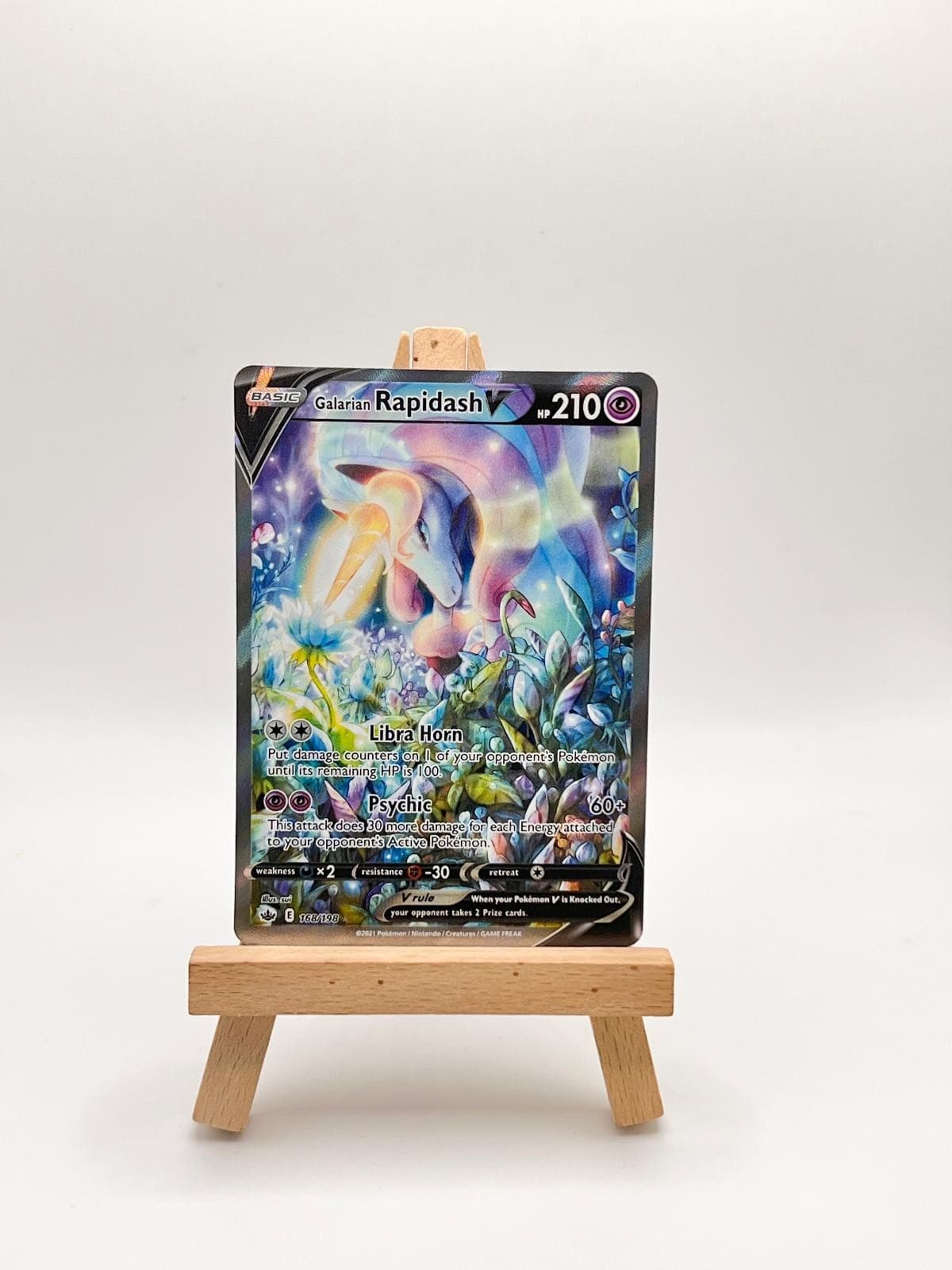Pokemon GALARIAN RAPIDASH V 168/198 Chilling Reign Near Mint-English