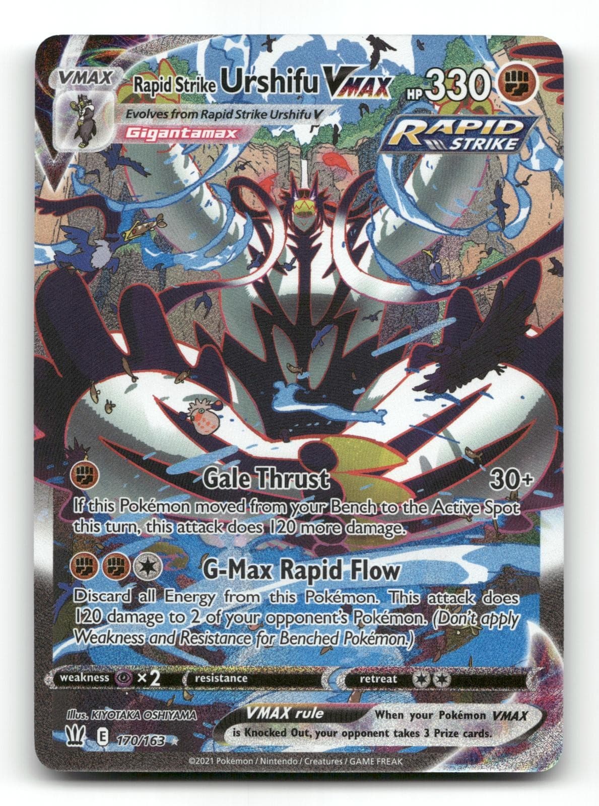 Rapid Strike Urshifu VMAX 170/163 - Battle Styles - Pokemon Card NM/M