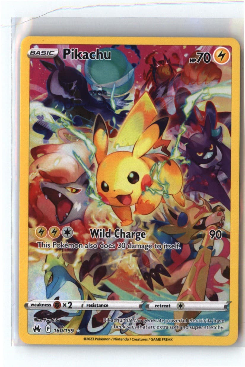 Pikachu 160/159 Secret Rare Crown Zenith Pokemon Holo Near Mint