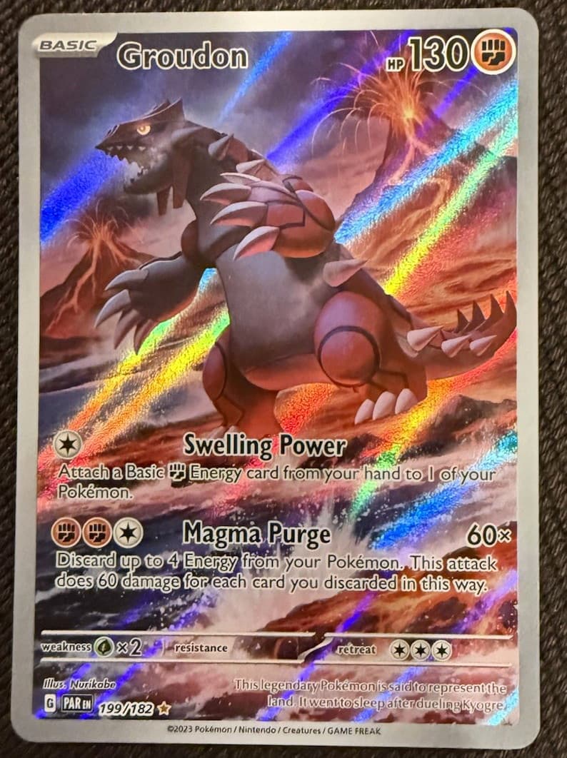 The Pokémon Company Groudon 199/182 SV04 Paradox Rift Illus Rare Holo Eng