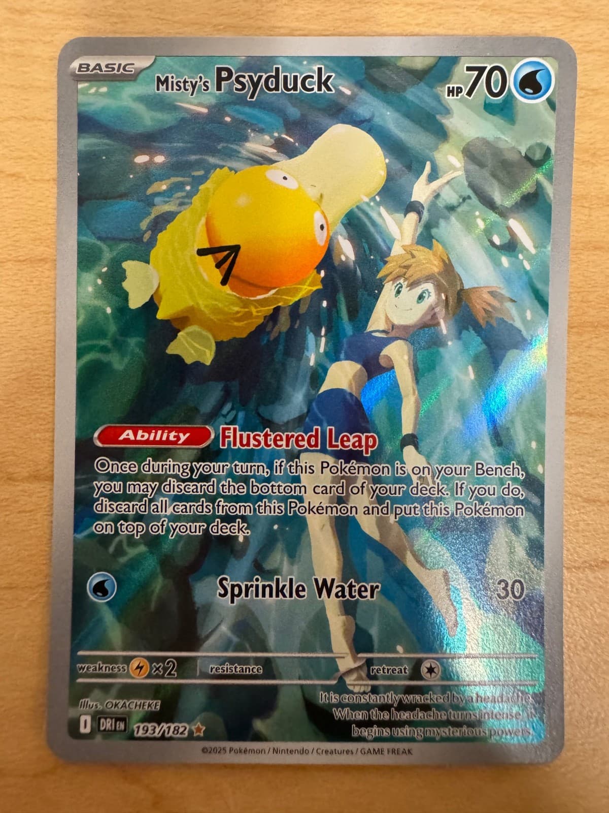 Misty's Psyduck 193/182 Destined Rivals Illustration Rare Holofoil EN Pokemon NM